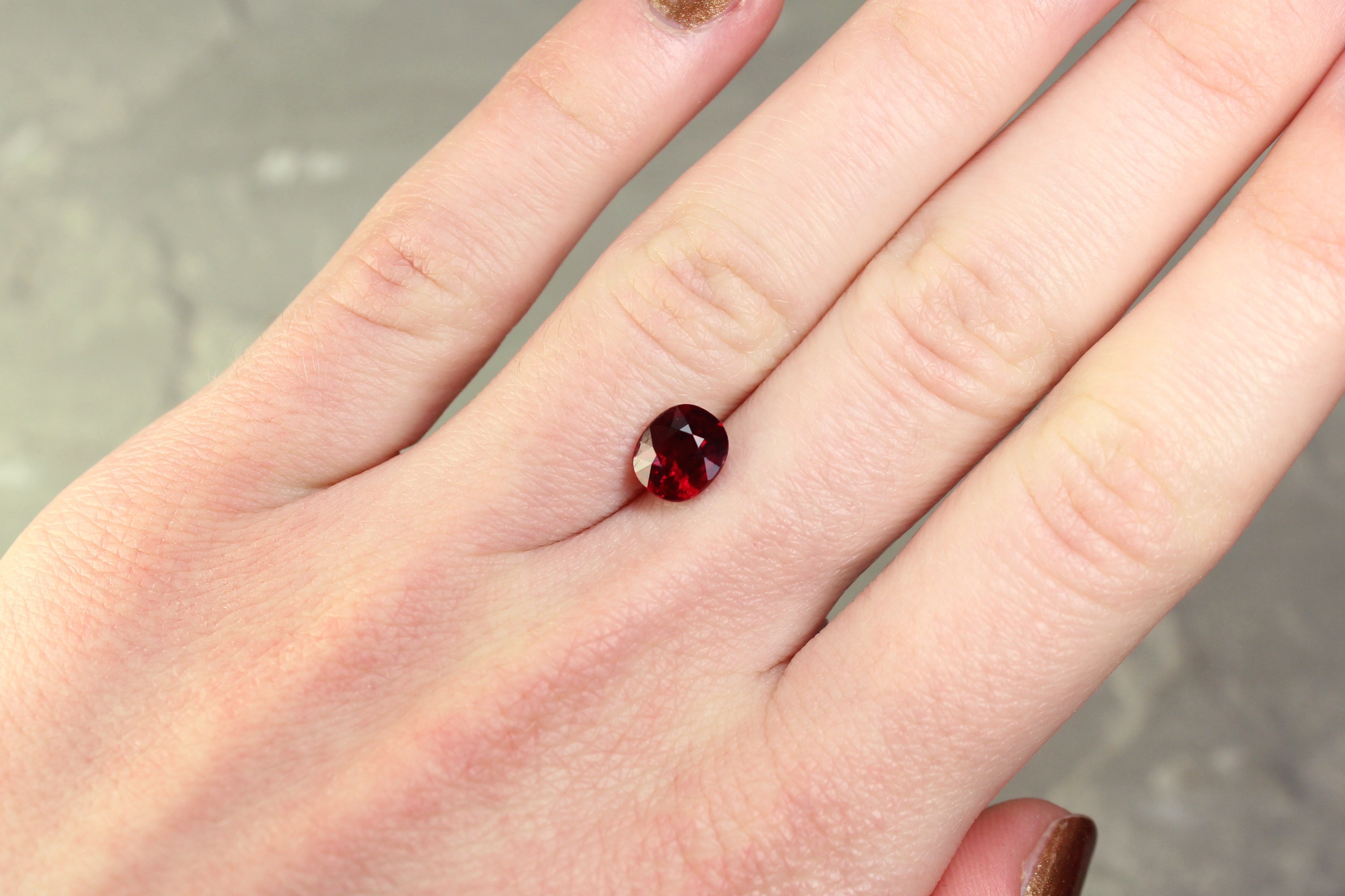 2.02ct Oval Ruby, H(b), Mozambique - 7.56 x 6.55 x 4.83mm