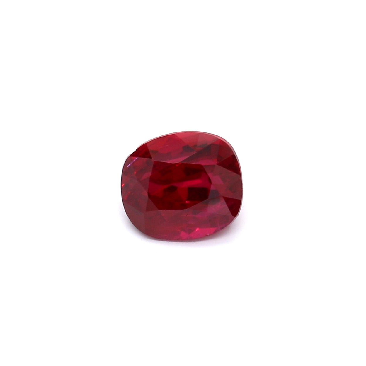 2.03ct Vivid, Pigeon's Blood Red, Cushion Ruby, No Heat, Mozambique - 7.40 x 6.48 x 4.78mm