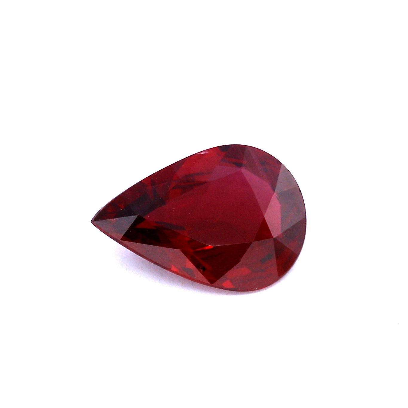 3.14ct Vivid, Pigeon's Blood Red, Pear Shape Ruby, No Heat, Mozambique - 12.64 x 8.81 x 3.94mm