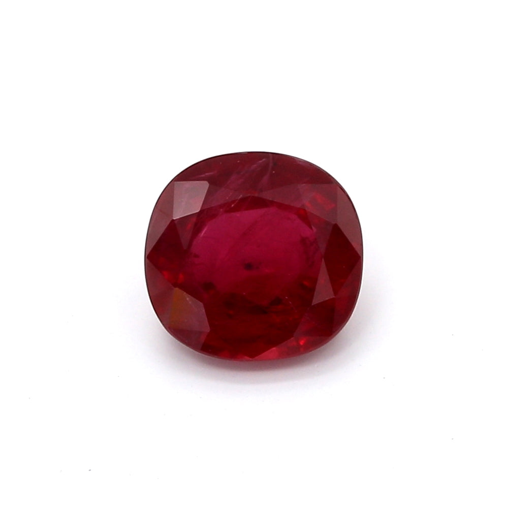1.76ct Cushion Ruby, H(b), Mozambique - 7.54 x 7.28 x 3.51mm