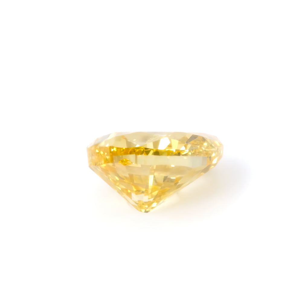 Colored Diamond, Yellow, Vivid, VS1, Pear-shaped, Untreated