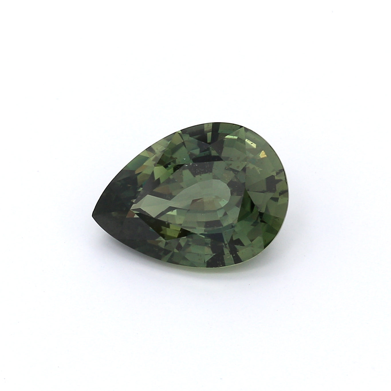 4.12ct Yellowish Green, Pear Shape Sapphire, No Heat, Madagascar - 12.08 x 8.81 x 5.21mm