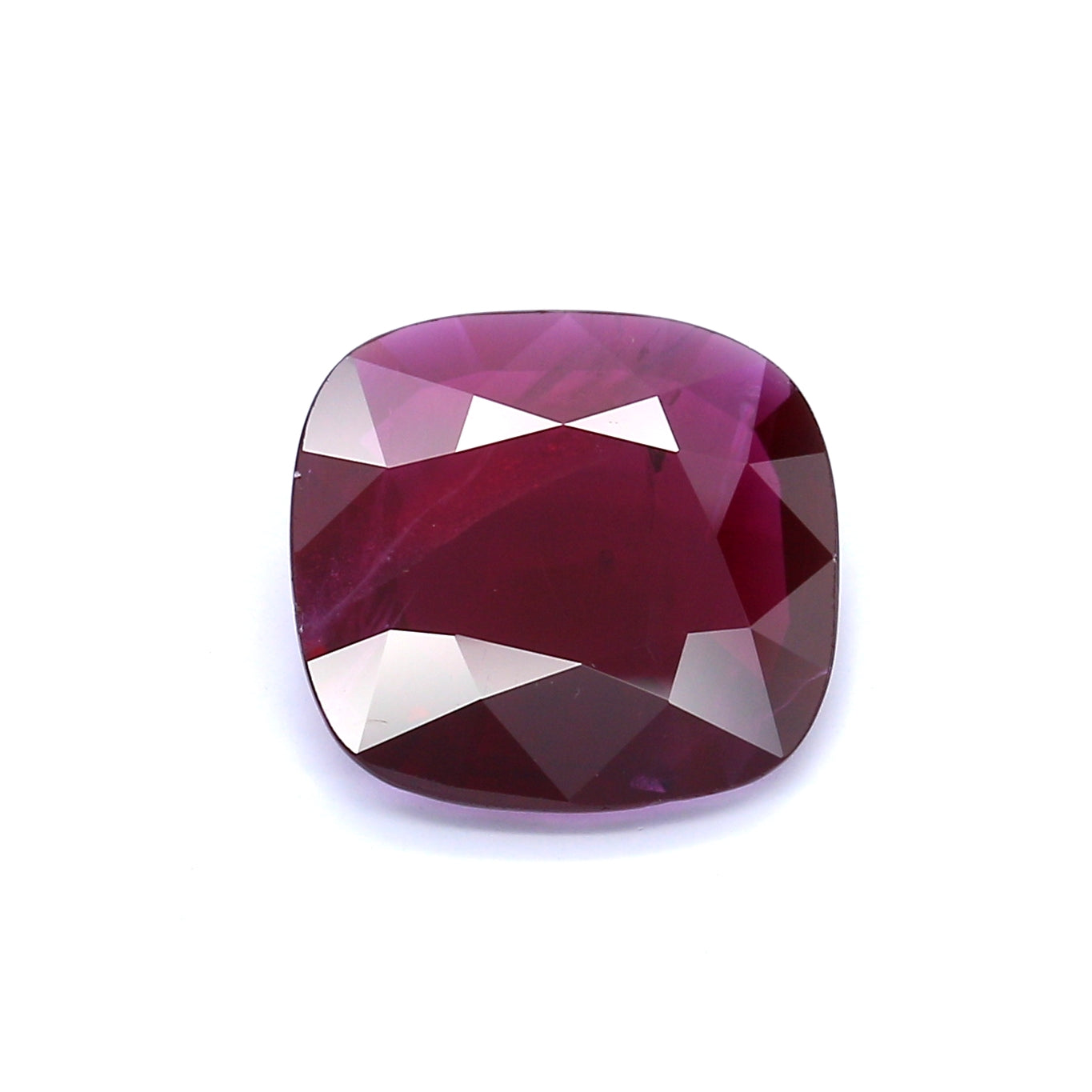 4.35ct Purplish Red, Cushion Ruby, Thailand - 11.70 x 11.45 x 3.56mm
