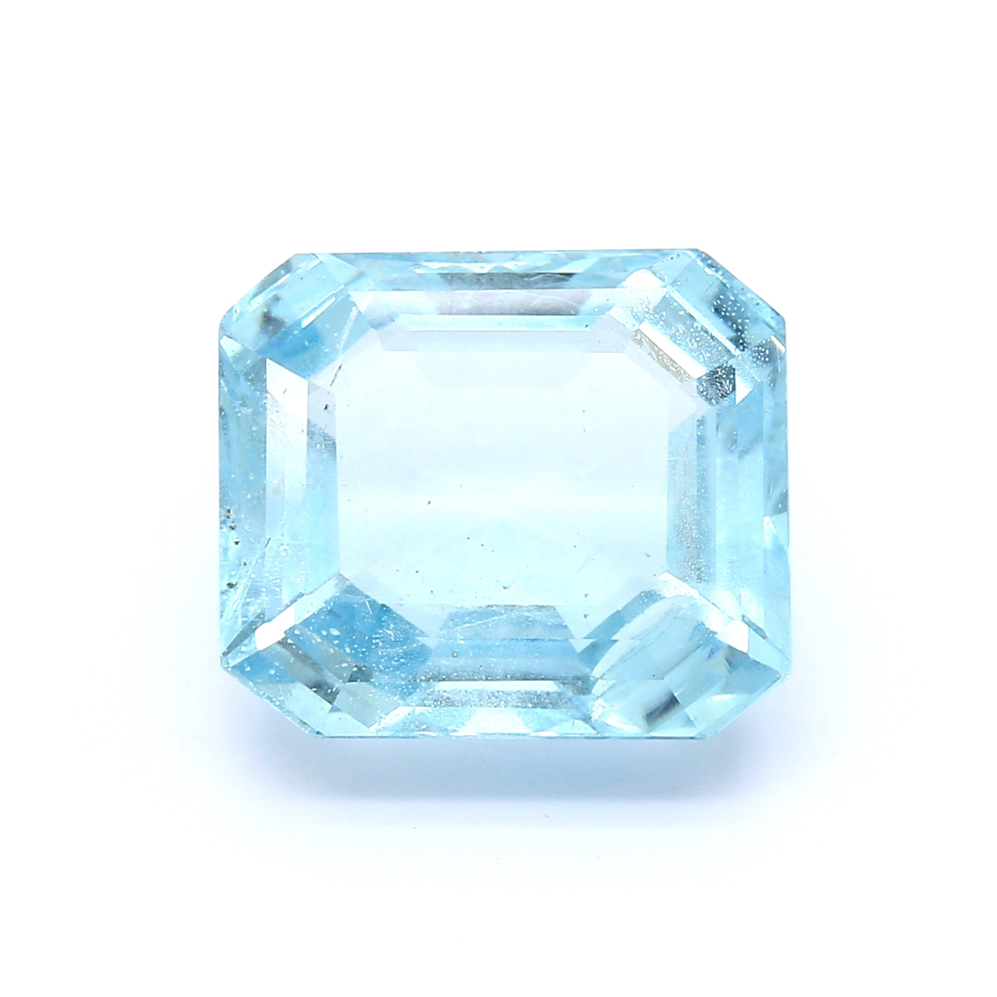 9.62ct Greenish Blue, Octagon Aquamarine, No Treatment - 13.86 x 12.11 x 7.46mm