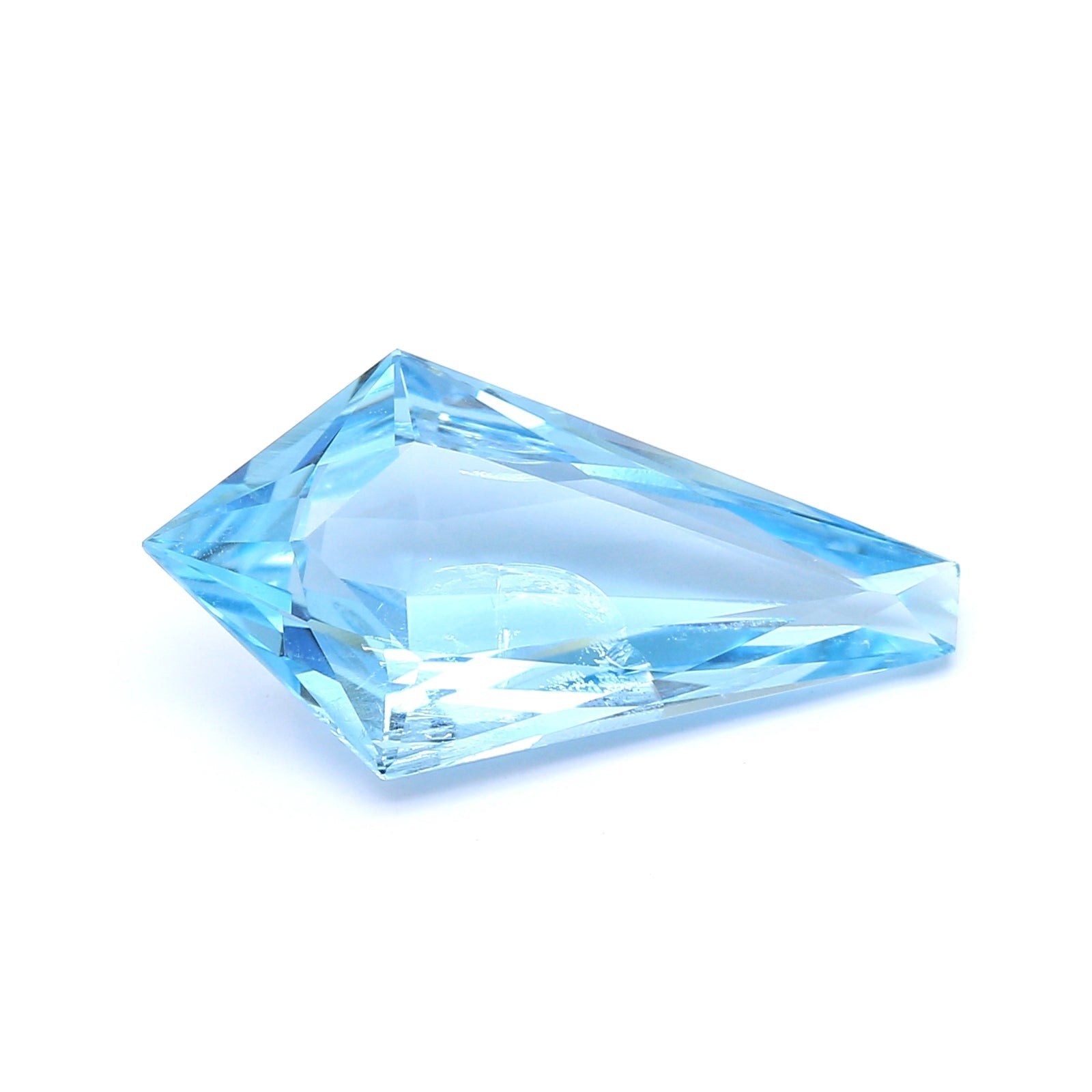 5.43ct Kite Shape Aquamarine, No Treatment - 21.12 x 11.16 x 5.61mm