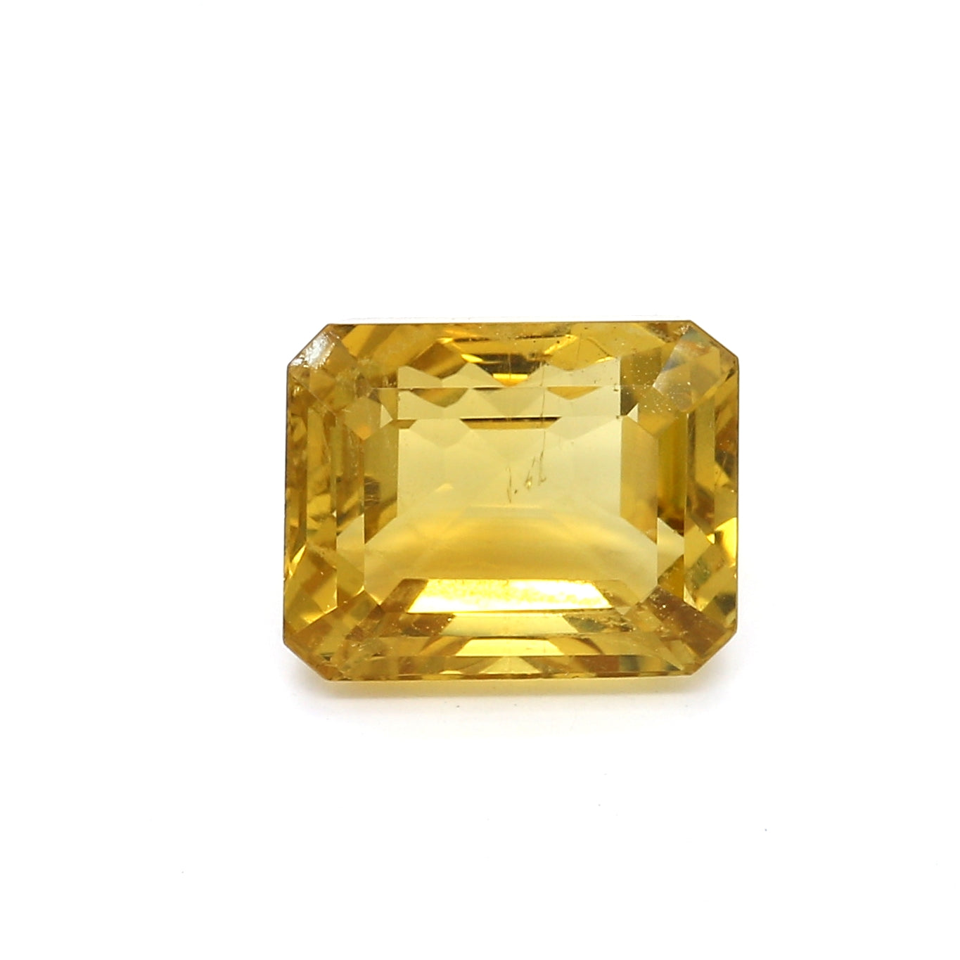 5.55ct Greenish Yellow, Octagon Heliodor, No Treatment - 10.80 x 8.70 x 7.28mm