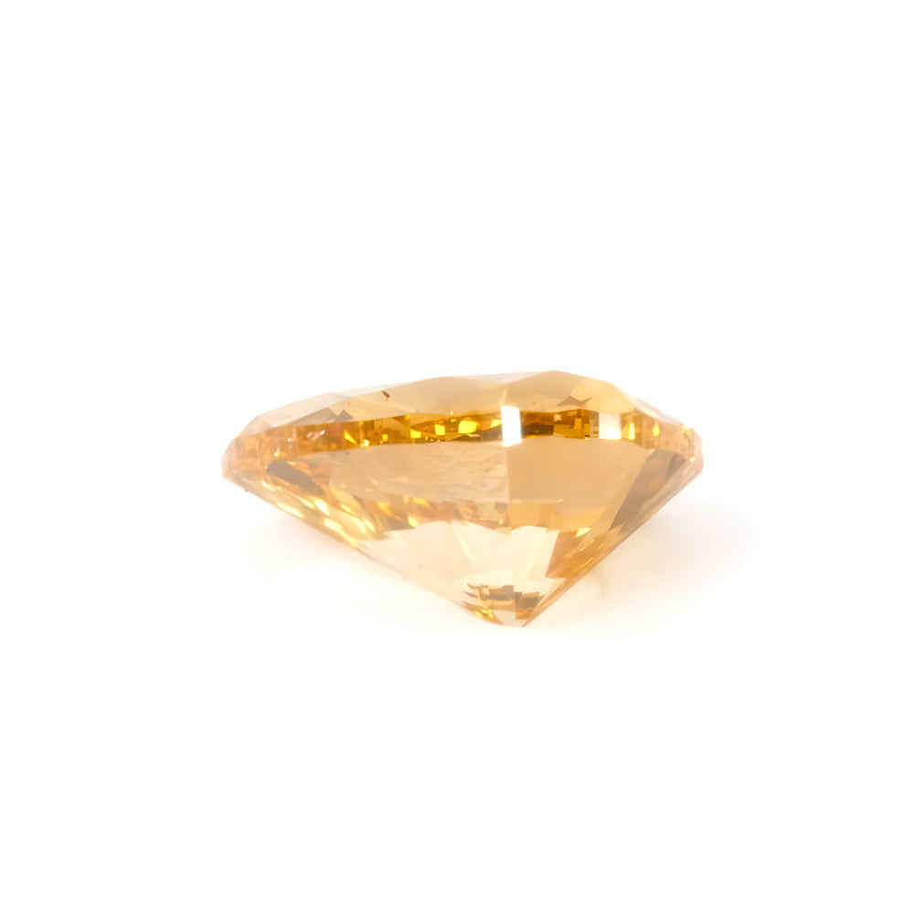 Colored Diamond, Orange Yellow, Fancy Intense, SI1, Pear-shaped, Untreated