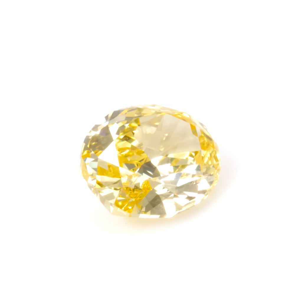 0.45ct Fancy Vivid Yellow, Oval Diamond, VS1 - 5.33 x 4.49 x 2.56mm
