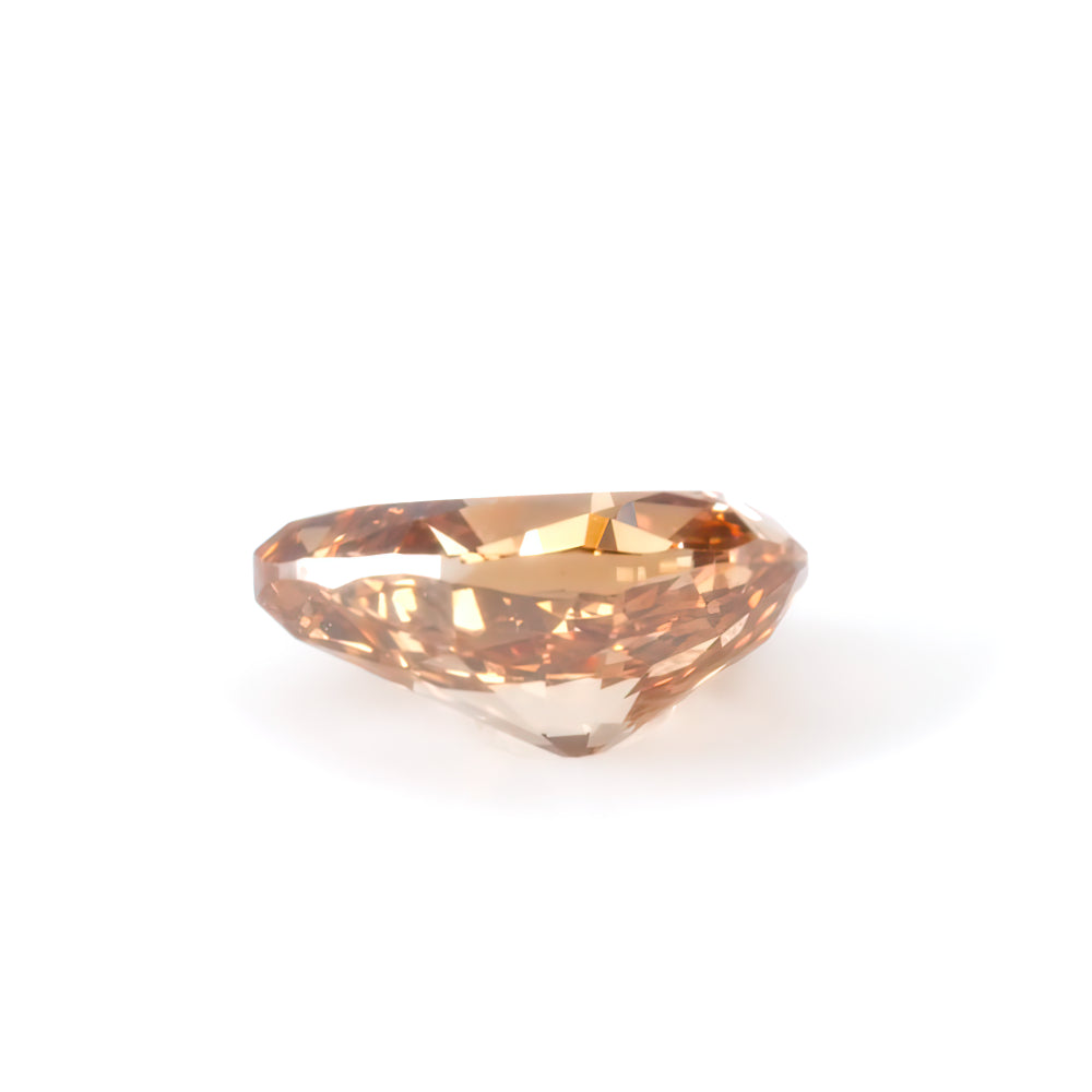 Colored Diamond, Orange Brown, Deep, SI2, Pear-shaped, Untreated