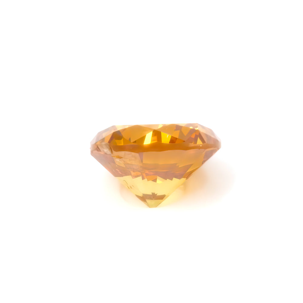 Colored Diamond, Yellow Orange, Deep, VS2, Round, Untreated