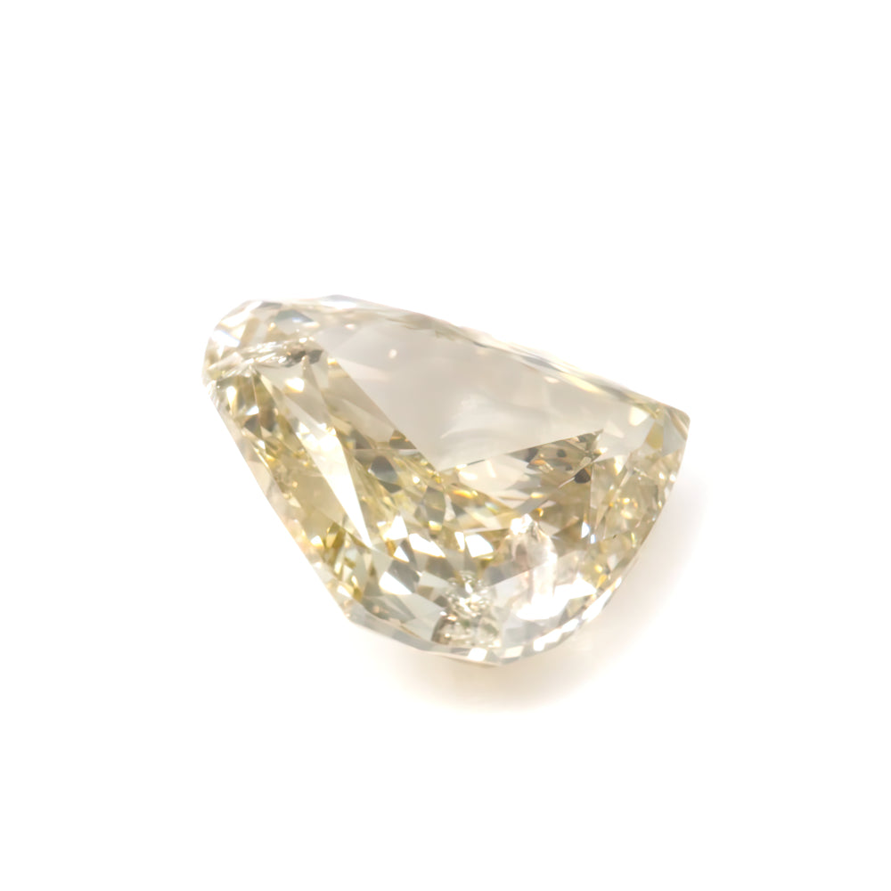 Colored Diamond, Grayish Greenish Yellow, Fancy, Heart-shaped, Untreated