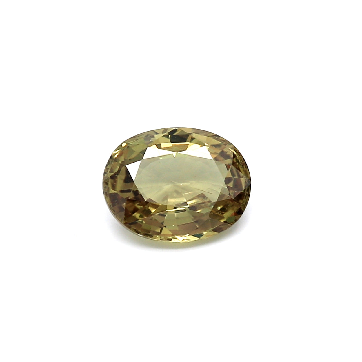 2.14ct Greenish Yellow, Oval Sapphire, No Heat, East Africa - 8.98 x 6.96 x 3.77mm