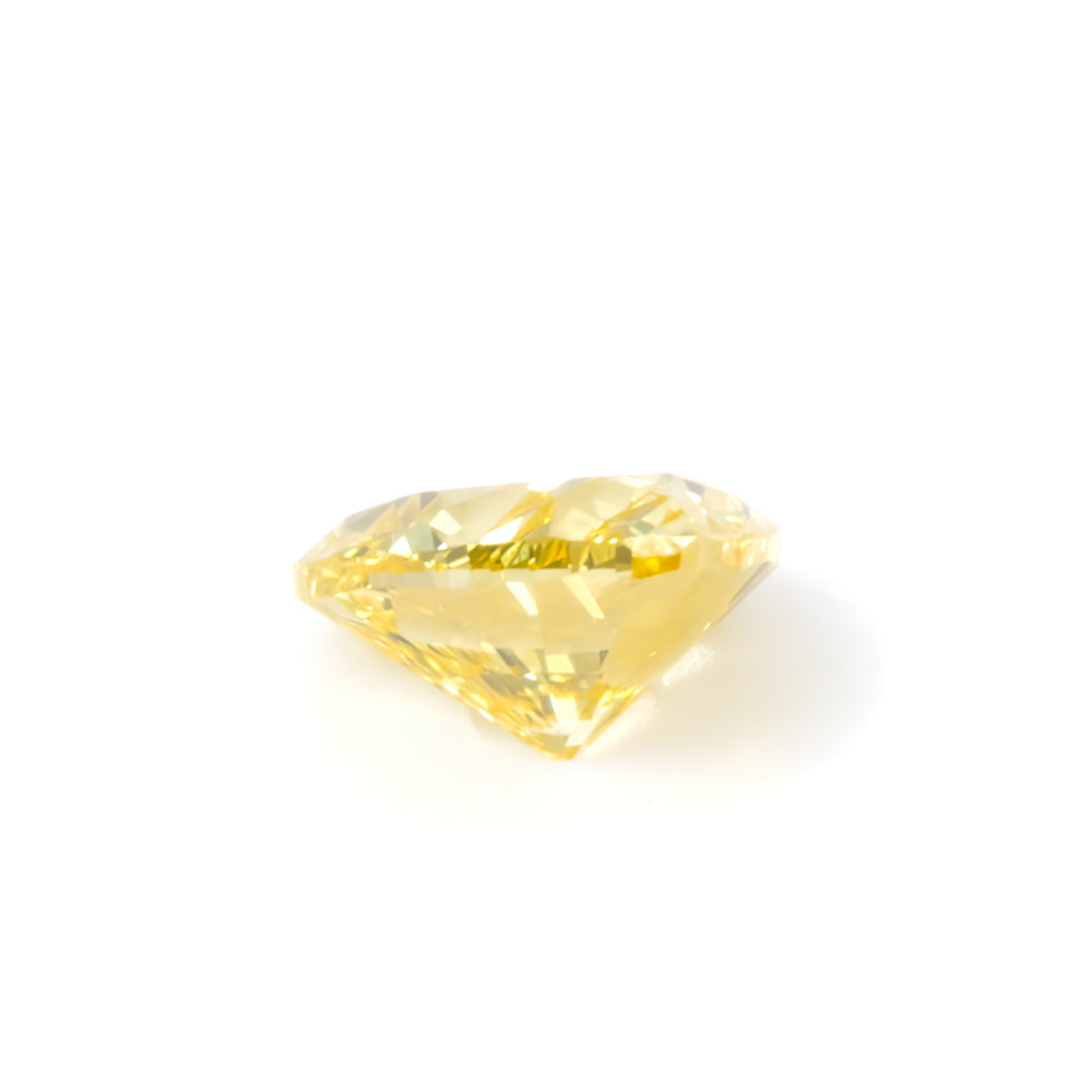 Colored Diamond, Yellow, Vivid, SI2, Heart-shaped, Untreated