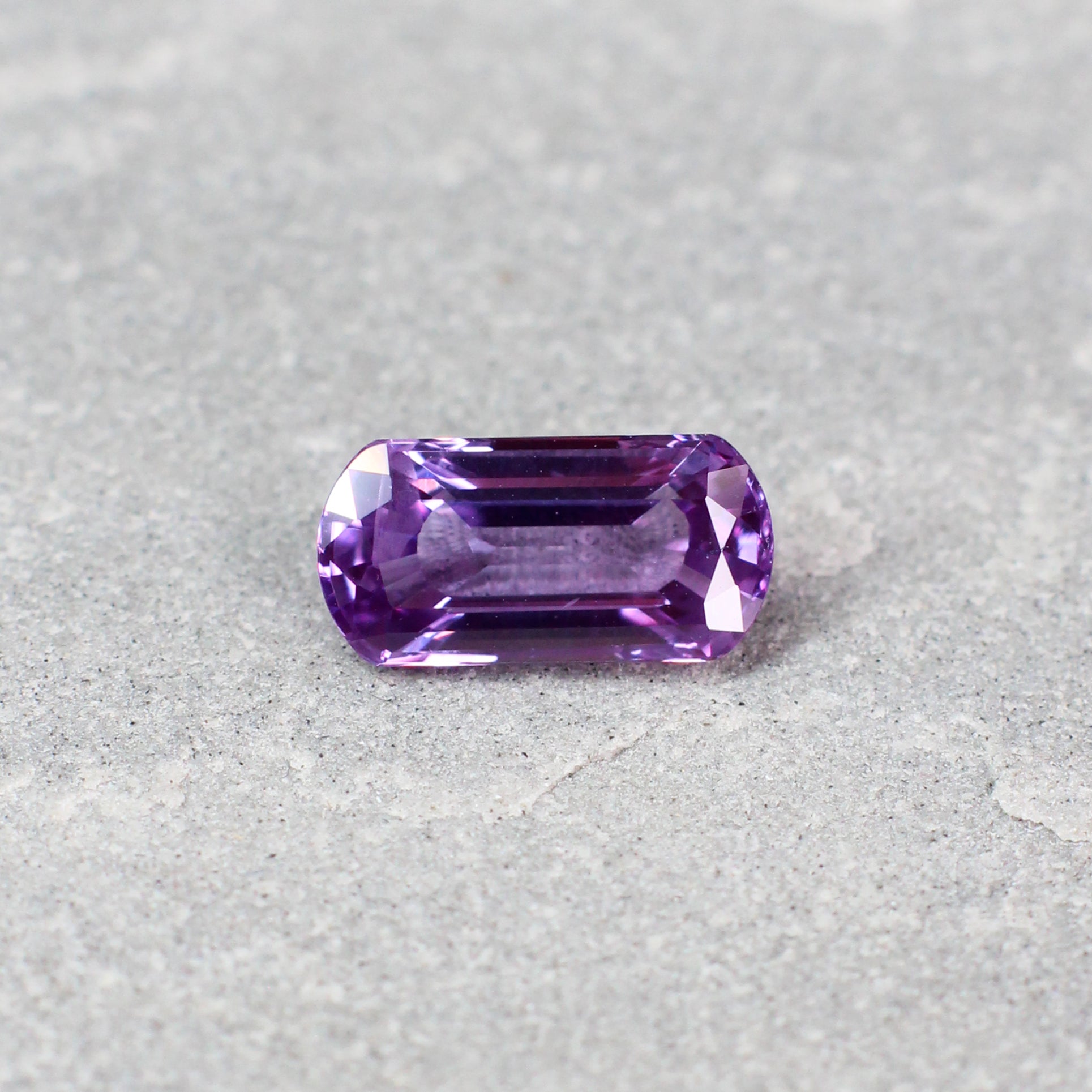2.21ct Purple, Modified Rectangle Sapphire, No Heat, Sri Lanka - 10.34 x 5.15 x 3.67mm