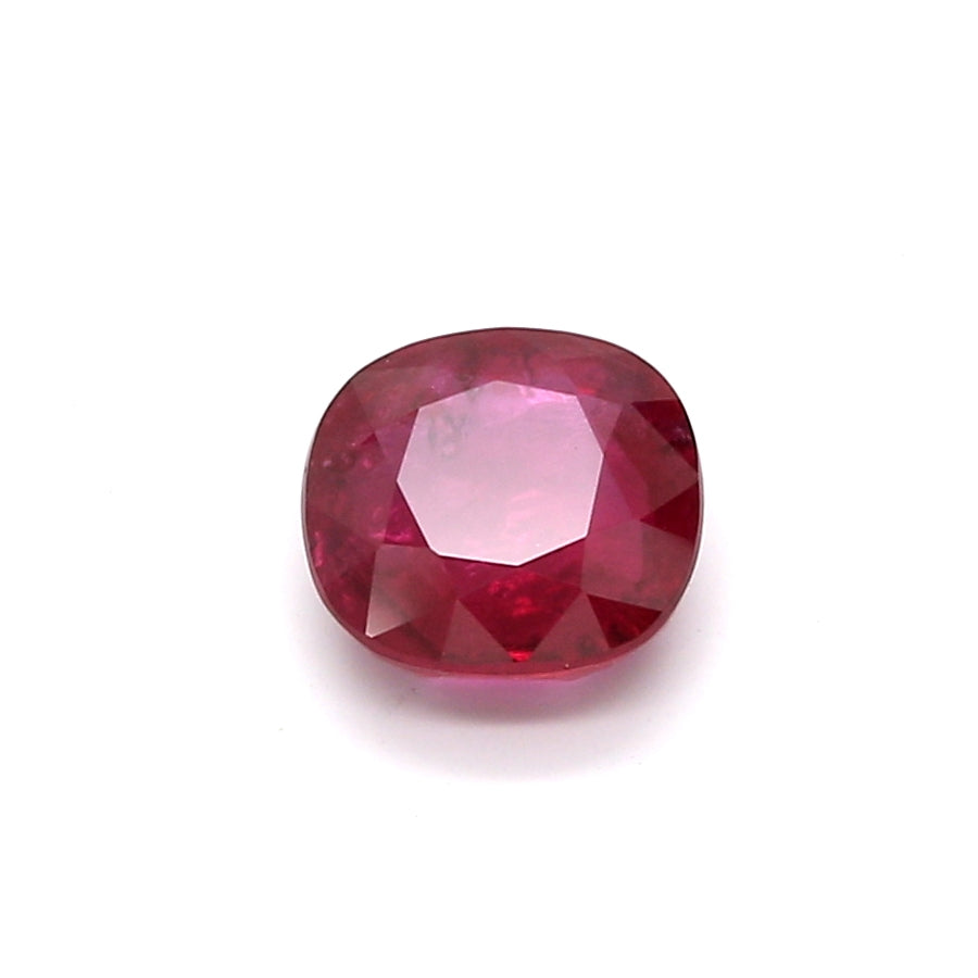 1.42ct Purplish Red, Cushion Ruby, H(a), Madagascar - 6.50 x 6.46 x 3.06mm
