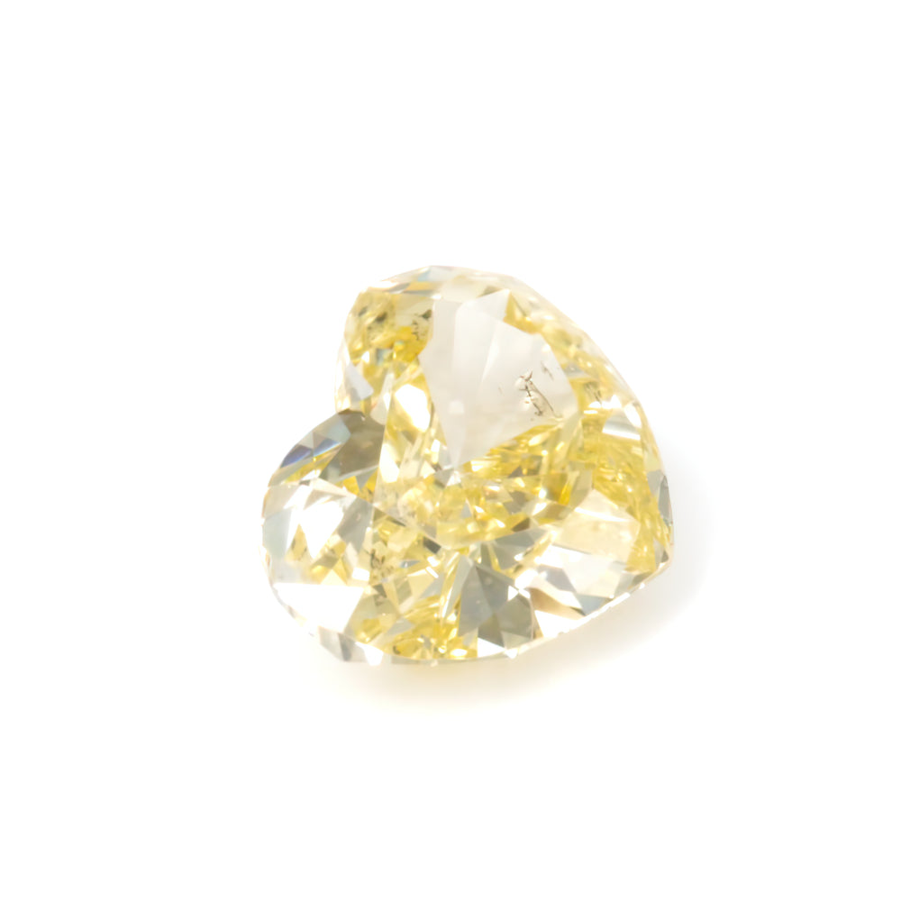 Colored Diamond, Yellow, Fancy, Heart-shaped, Untreated