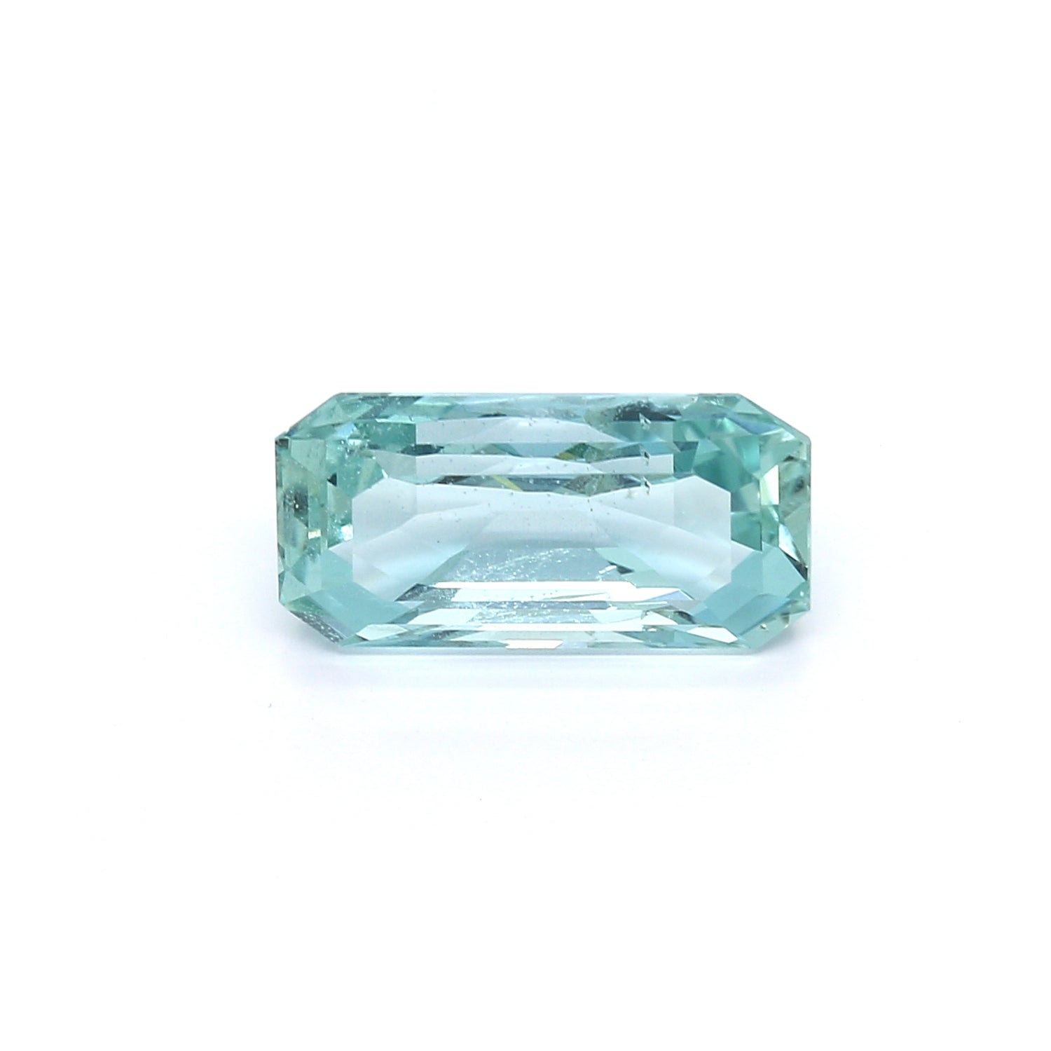 3.92ct Greenish Blue, Octagon Aquamarine, No Treatment - 13.16 x 6.69 x 6.27mm