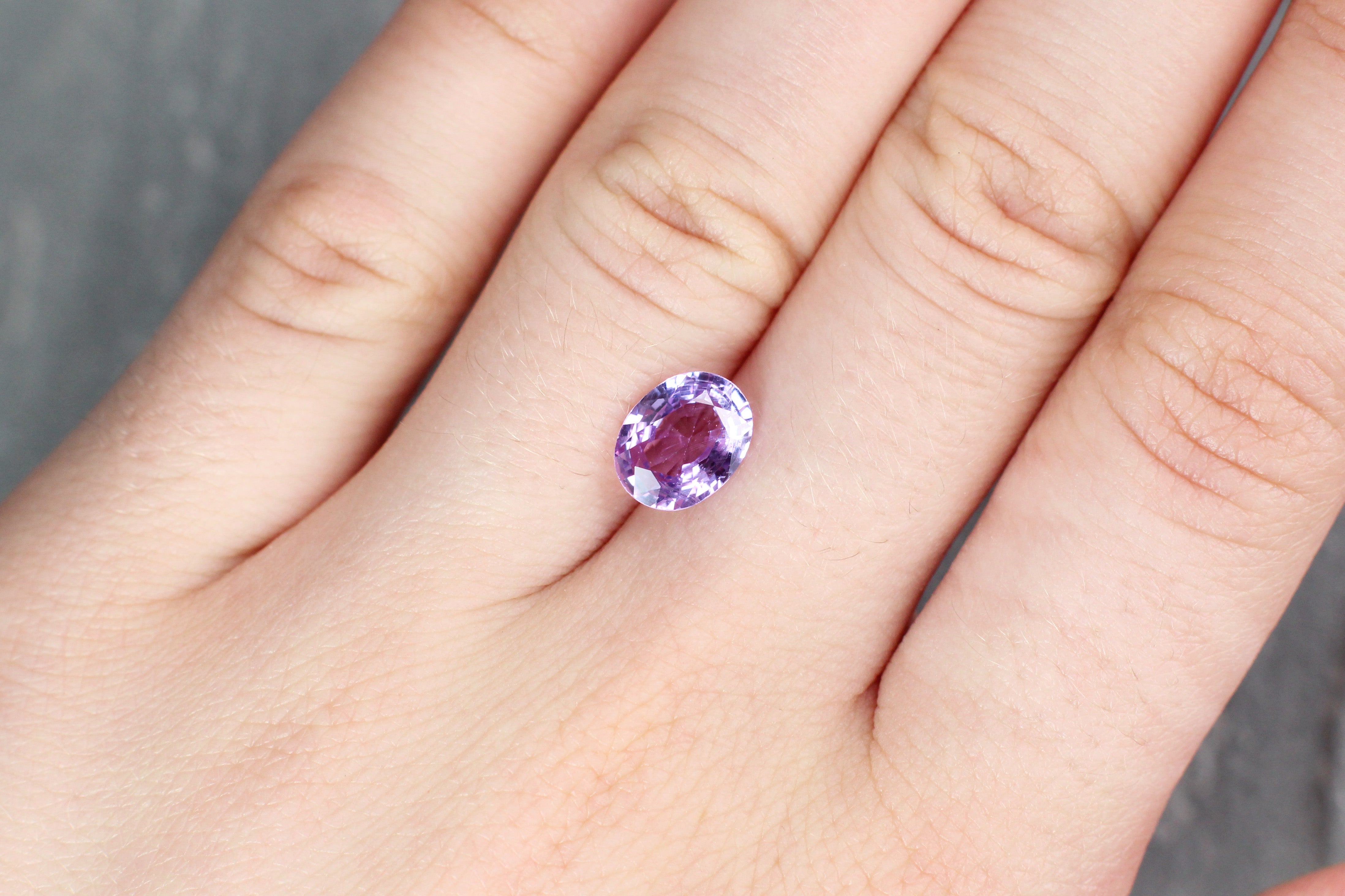 2.25ct Pinkish Purple, Oval Sapphire, Heated, Madagascar - 9.10 x 7.12 x 3.97mm