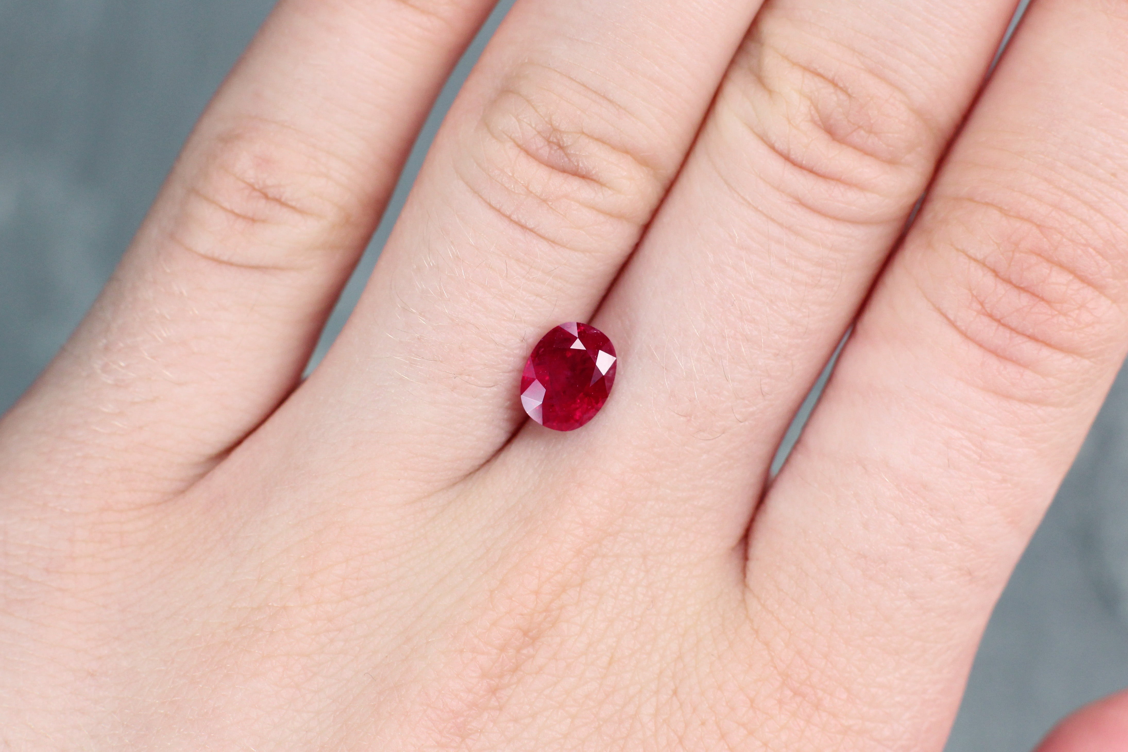 1.93ct Cushion Ruby, H(a), East Africa - 7.93 x 6.35 x 4.22mm