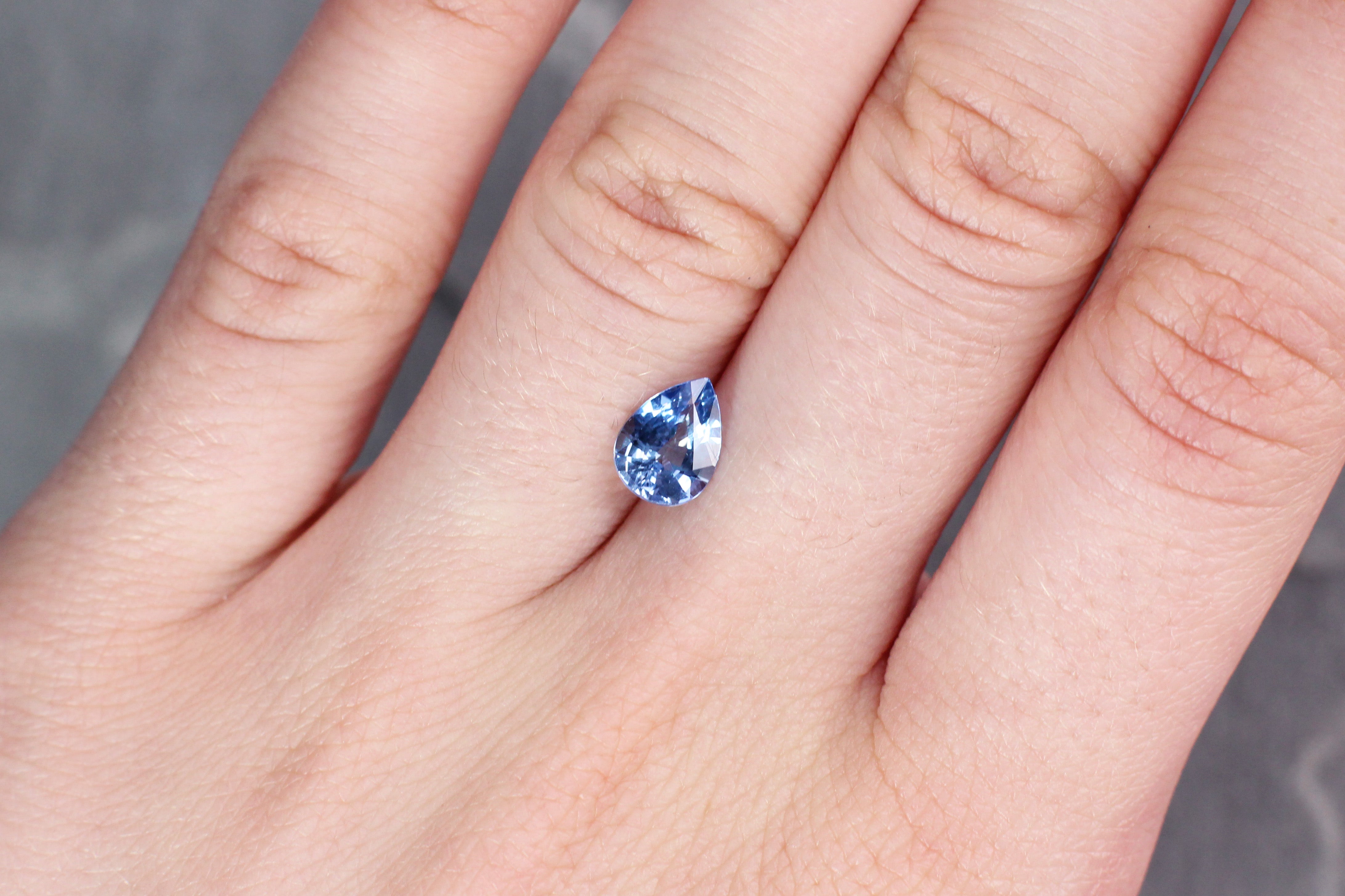 1.46ct Pear Shape Sapphire, Heated, Sri Lanka - 8.19 x 6.15 x 3.80mm