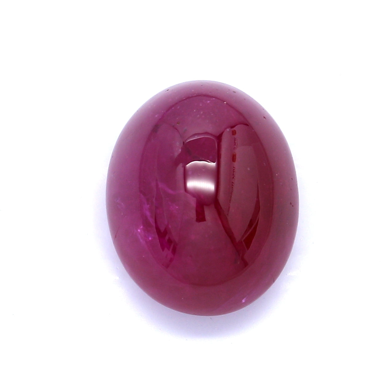 10.55ct Purplish Red, Oval Cabochon Ruby, Myanmar - 13.14 x 10.40 x 7.63mm
