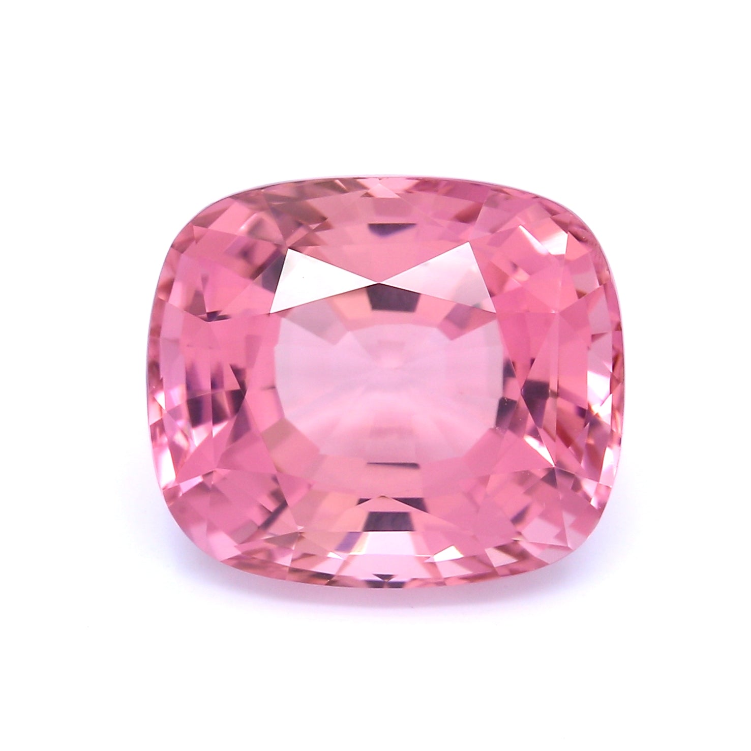 15.44ct Pink, Cushion Tourmaline, No Treatment - 15.71 x 13.61 x 10.37mm