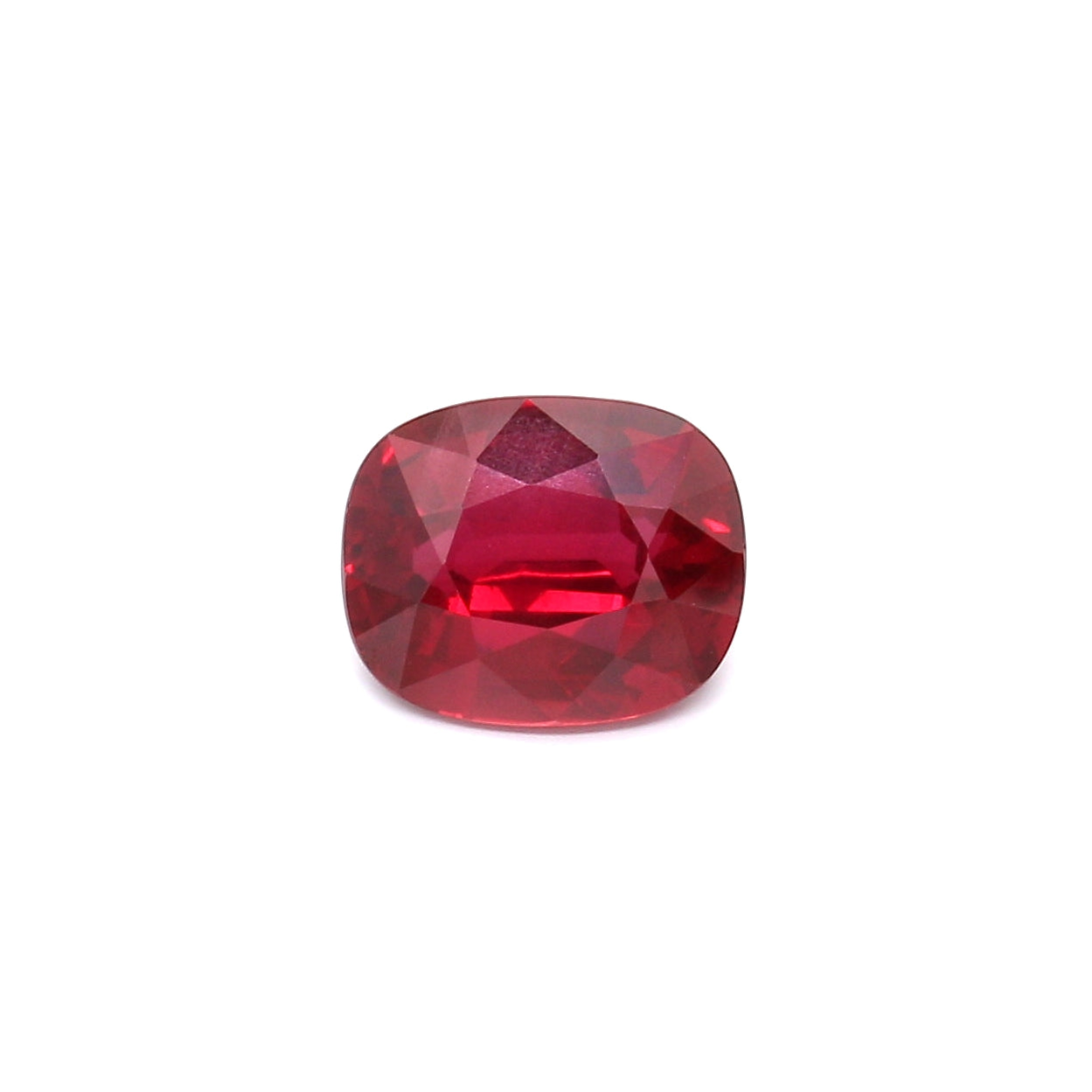 2.07ct Vivid, Pigeon's Blood Red, Cushion Ruby, No Heat, Mozambique - 8.12 x 6.66 x 4.21mm