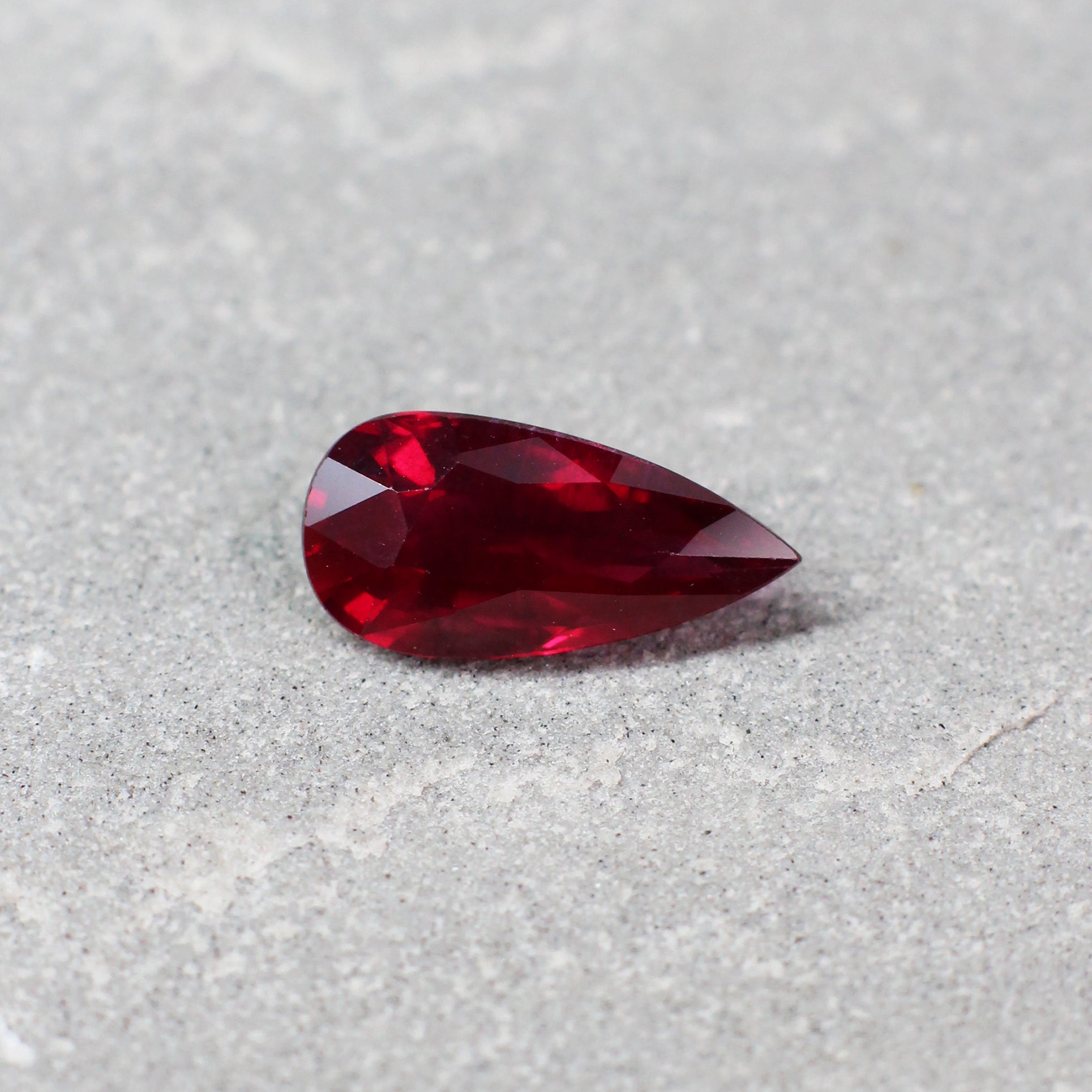 2.22ct Pear Shape Ruby, Mozambique - 11.86 x 5.82 x 4.09mm