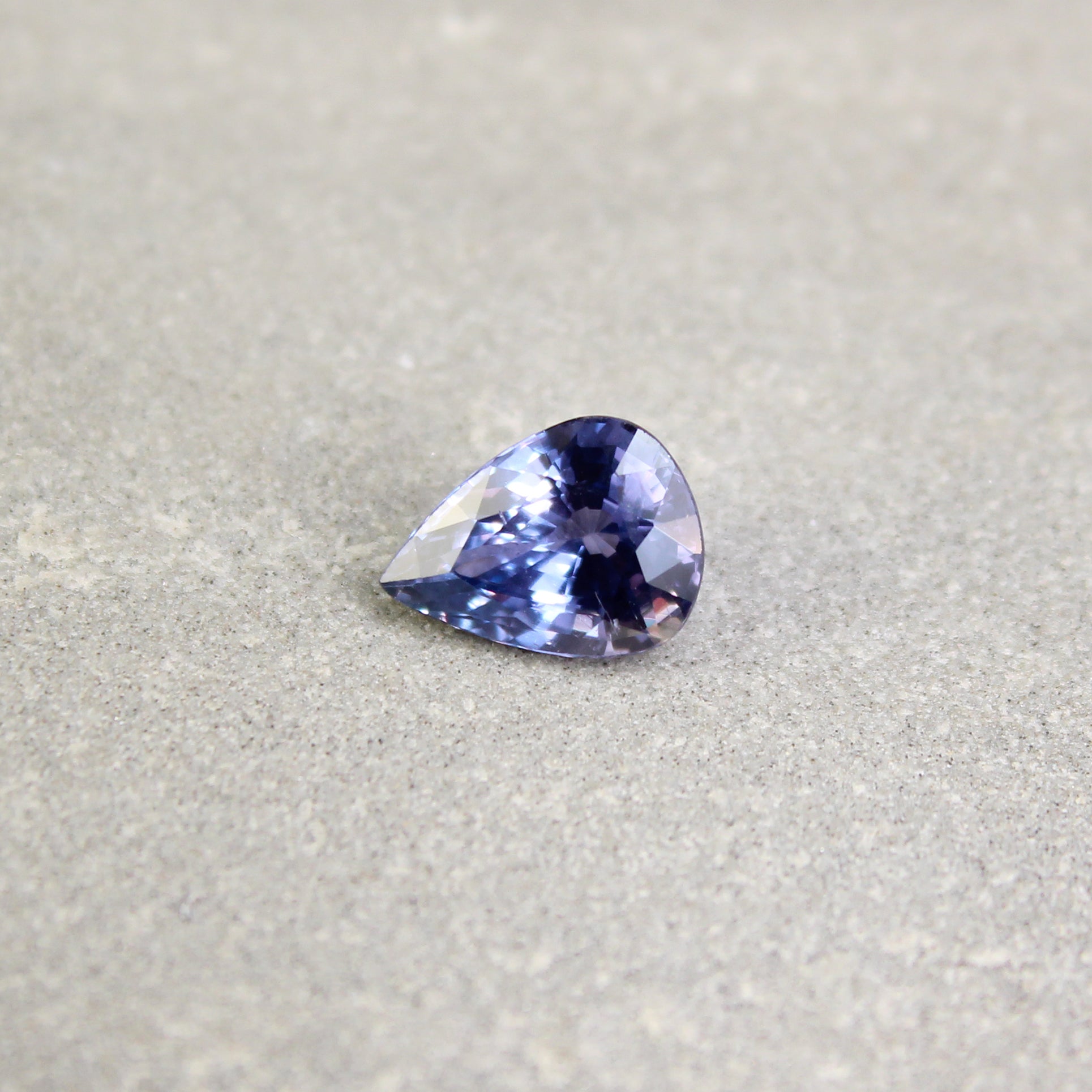 2.25ct Violetish Blue / Purple, Pear Shape Colour Change Sapphire, Heated, Madagascar - 9.44 x 6.98 x 4.77mm