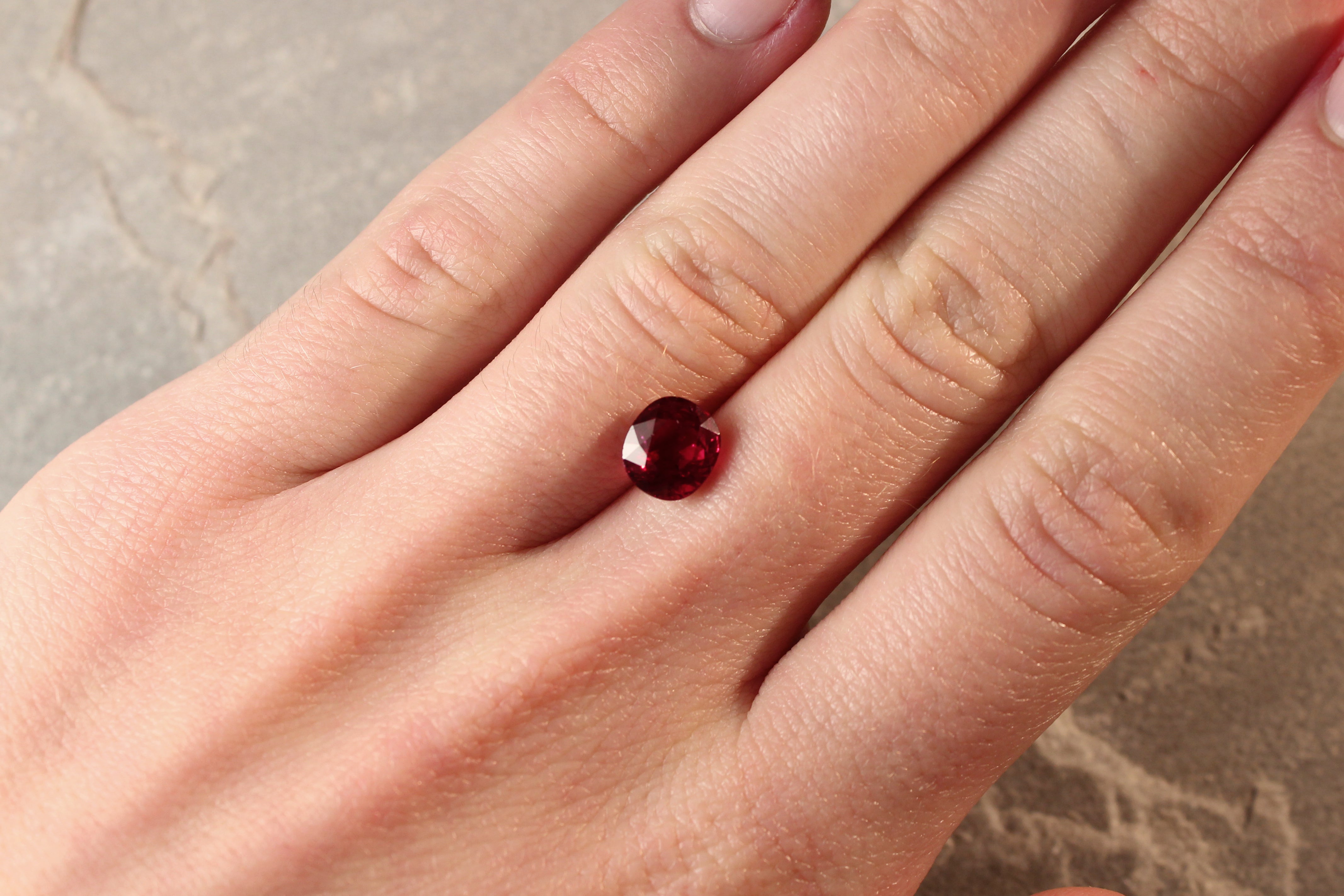 2.33ct Oval Ruby, No Heat, Mozambique - 7.73 x 6.93 x 4.66mm