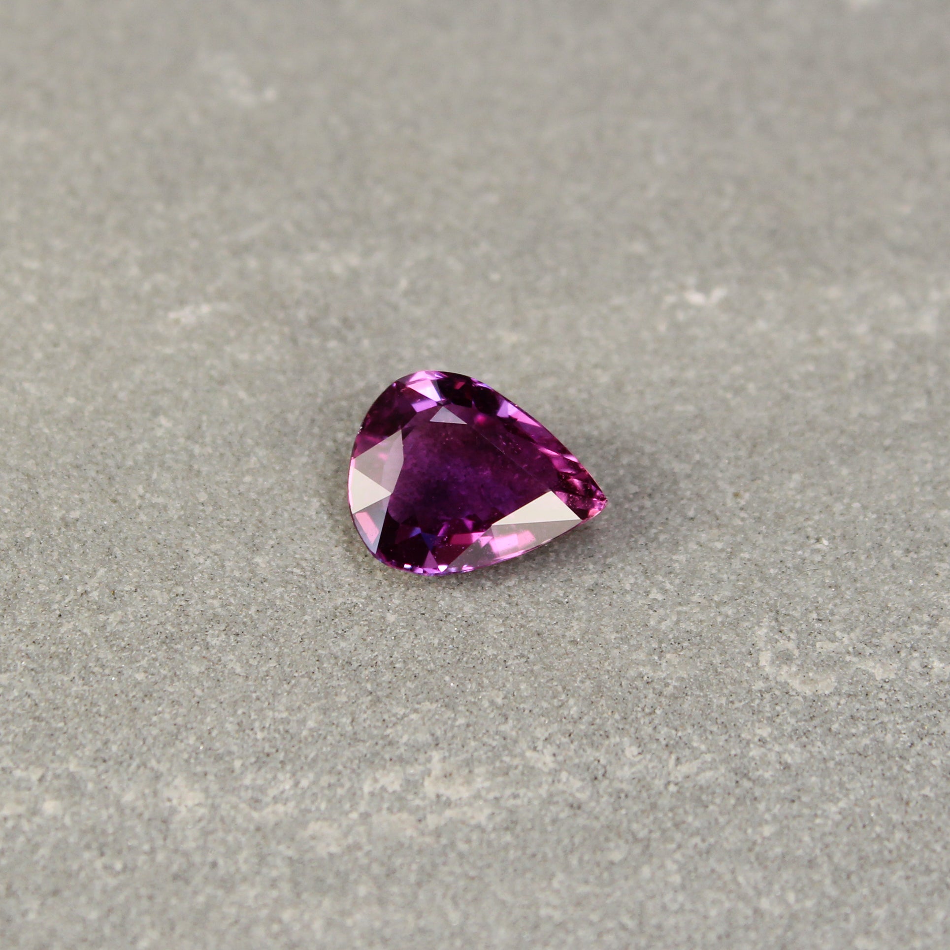 2.88ct Pinkish Purple, Pear Shape Sapphire, No Heat, Madagascar -  10.06 x 8.01 x 4.22mm