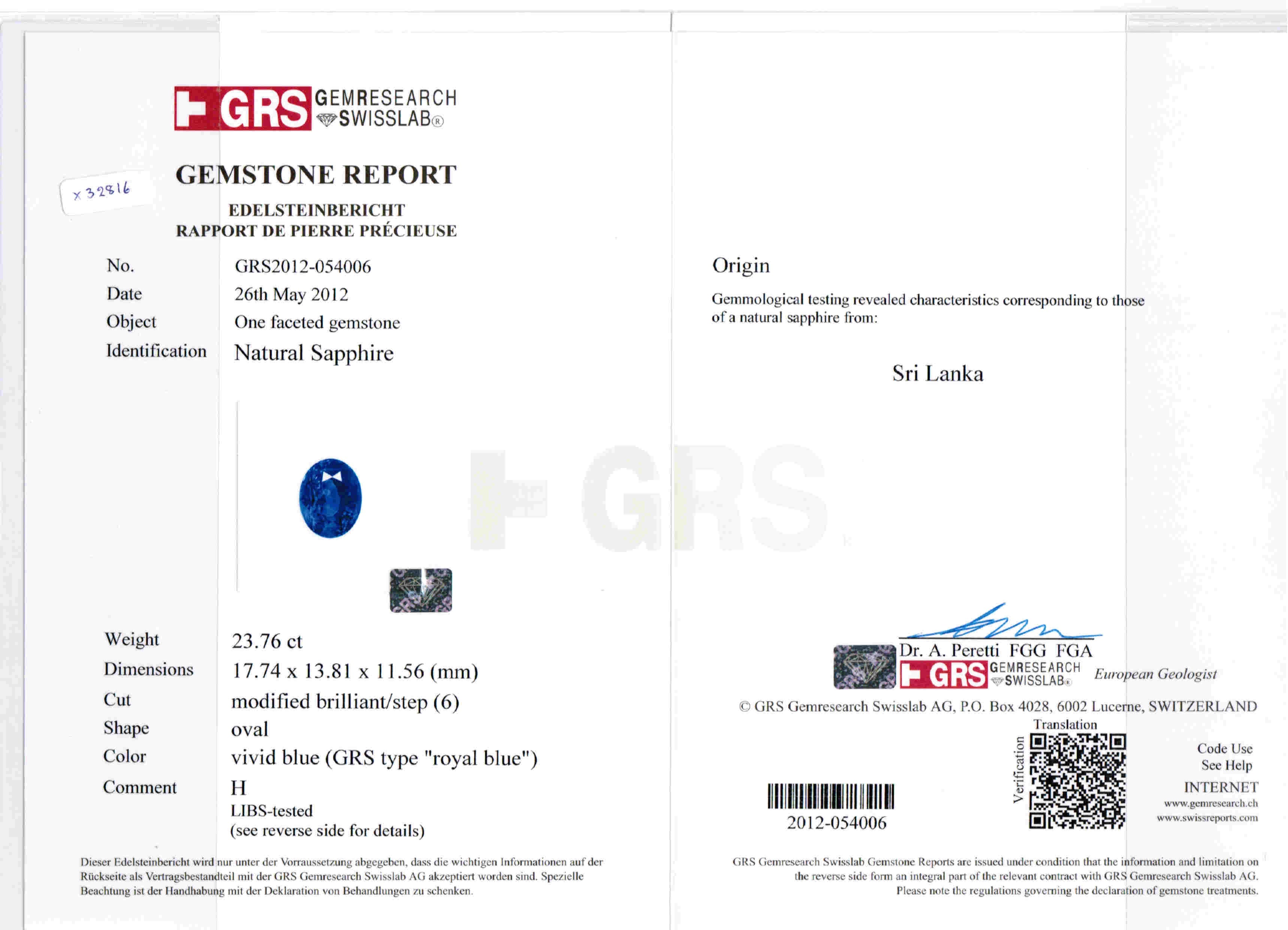 44.75ct Royal Blue, Oval Sapphire Pair, Sri Lanka - 19.9 x 13.8mm