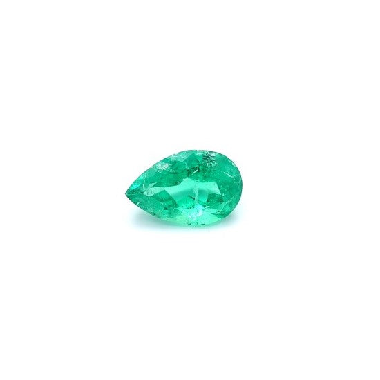 1.50ct Pear Shape Emerald, Moderate Resin, Colombia - 9.93 x 6.43 x 4.49mm
