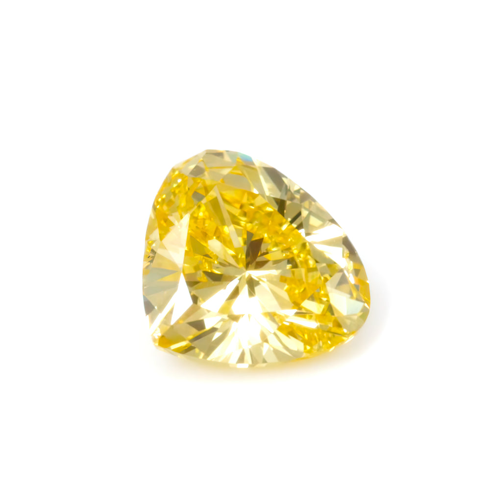 Colored Diamond, Yellow, Vivid, SI2, Heart-shaped, Untreated