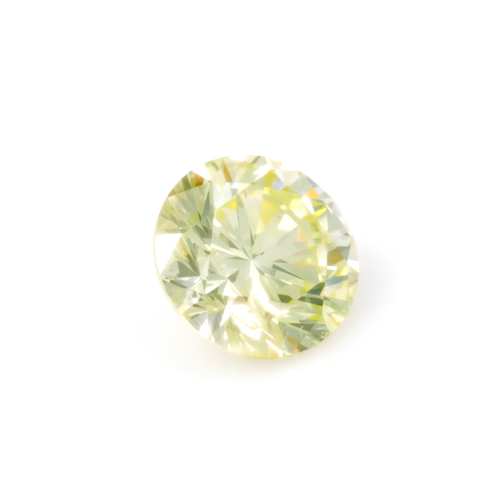 Colored Diamond, Green Yellow, Fancy, SI1, Round, Untreated