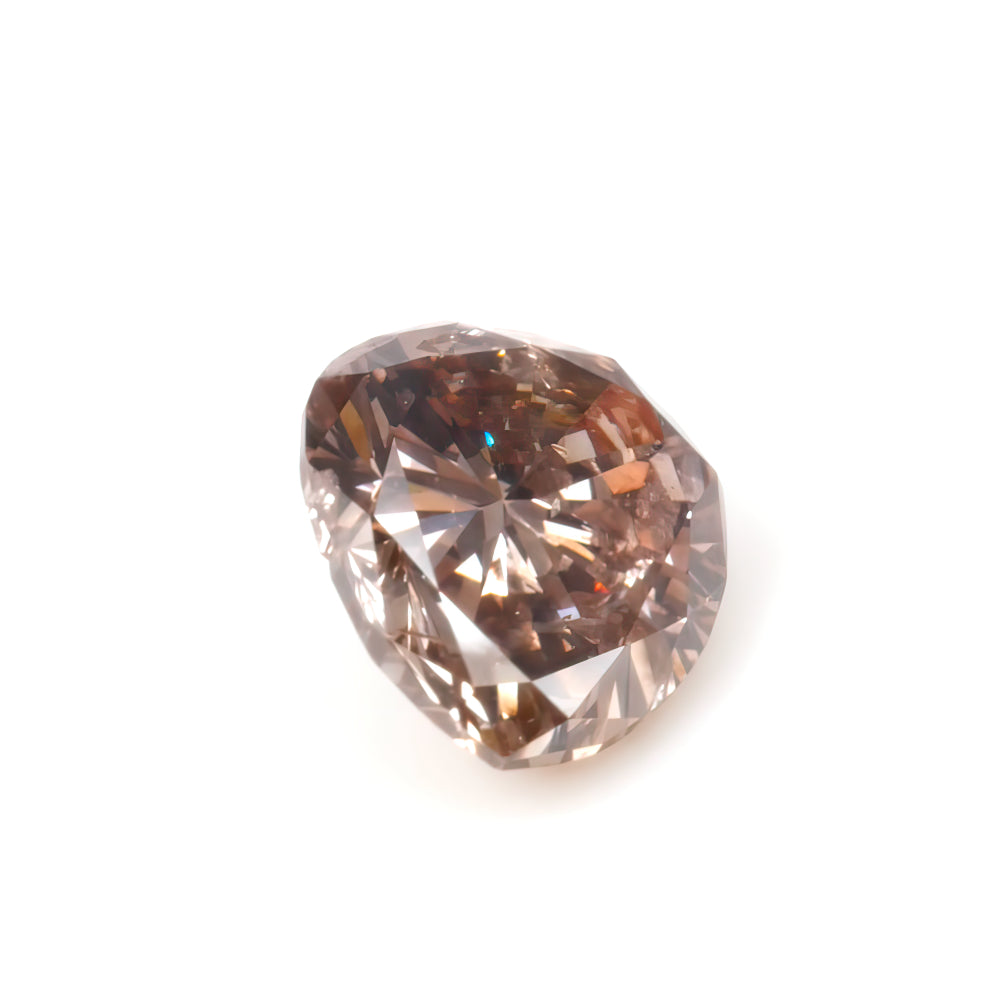Colored Diamond, Pinkish Brown, Fancy Dark, VS2, Pear-shaped, Untreated