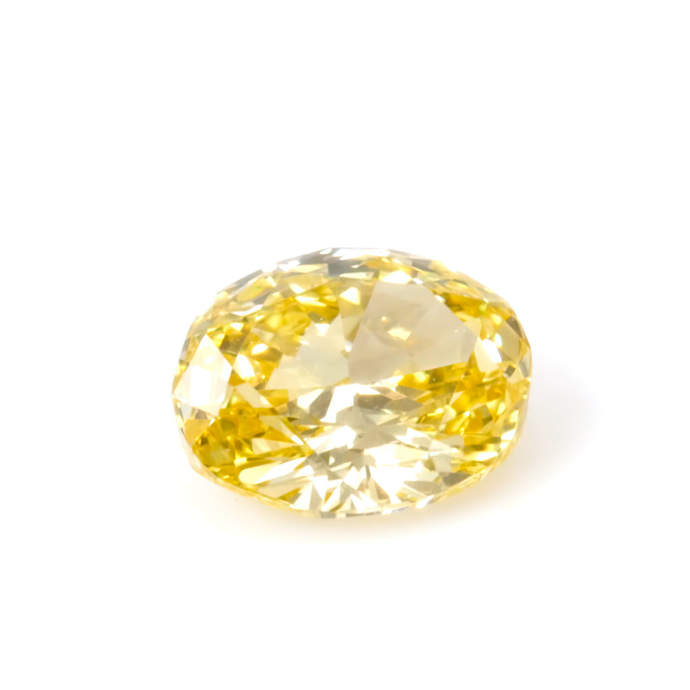 0.45ct Fancy Vivid Yellow, Oval Diamond, VS1 - 5.33 x 4.49 x 2.56mm