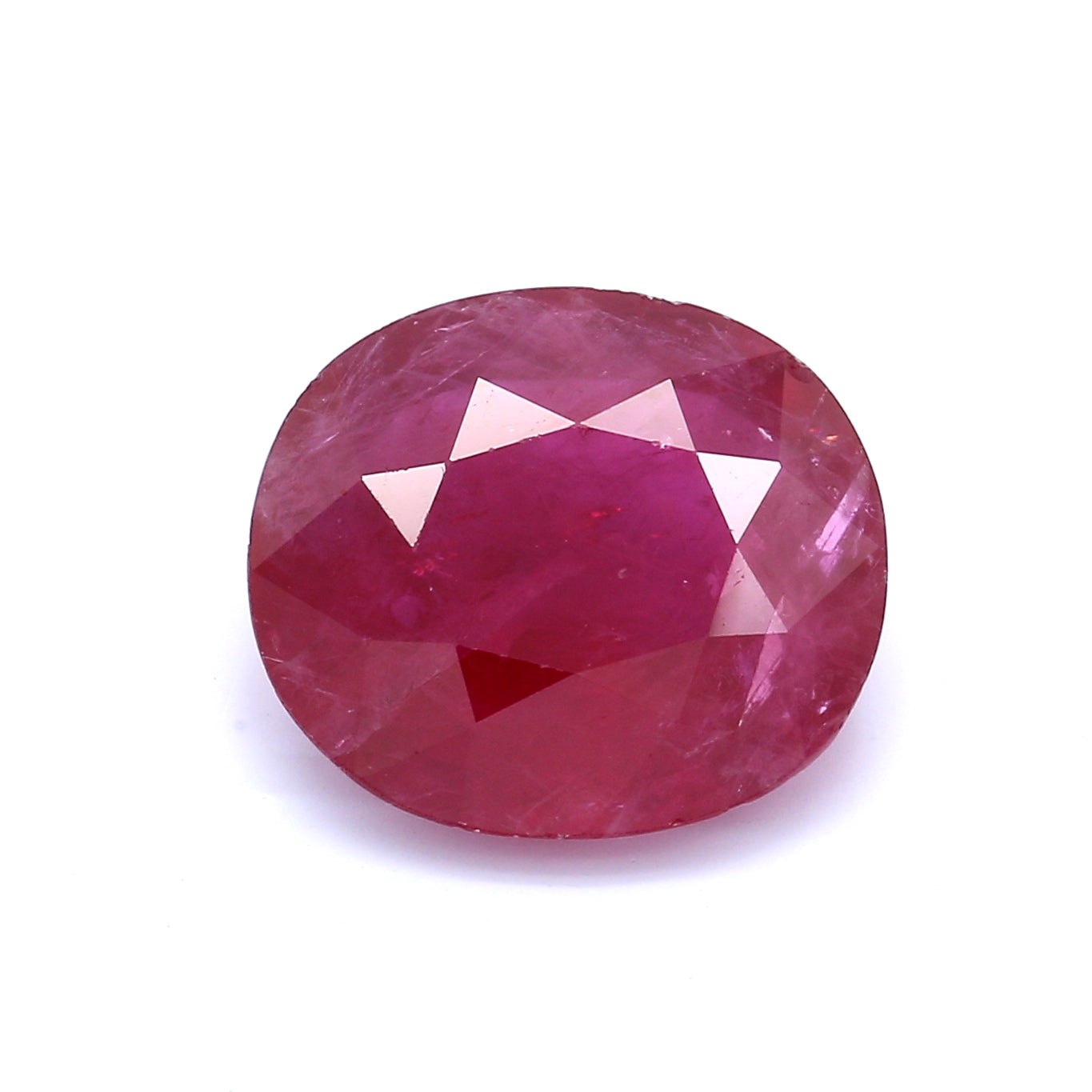 Ruby, Purplish red, Oval, H(b), Thailand