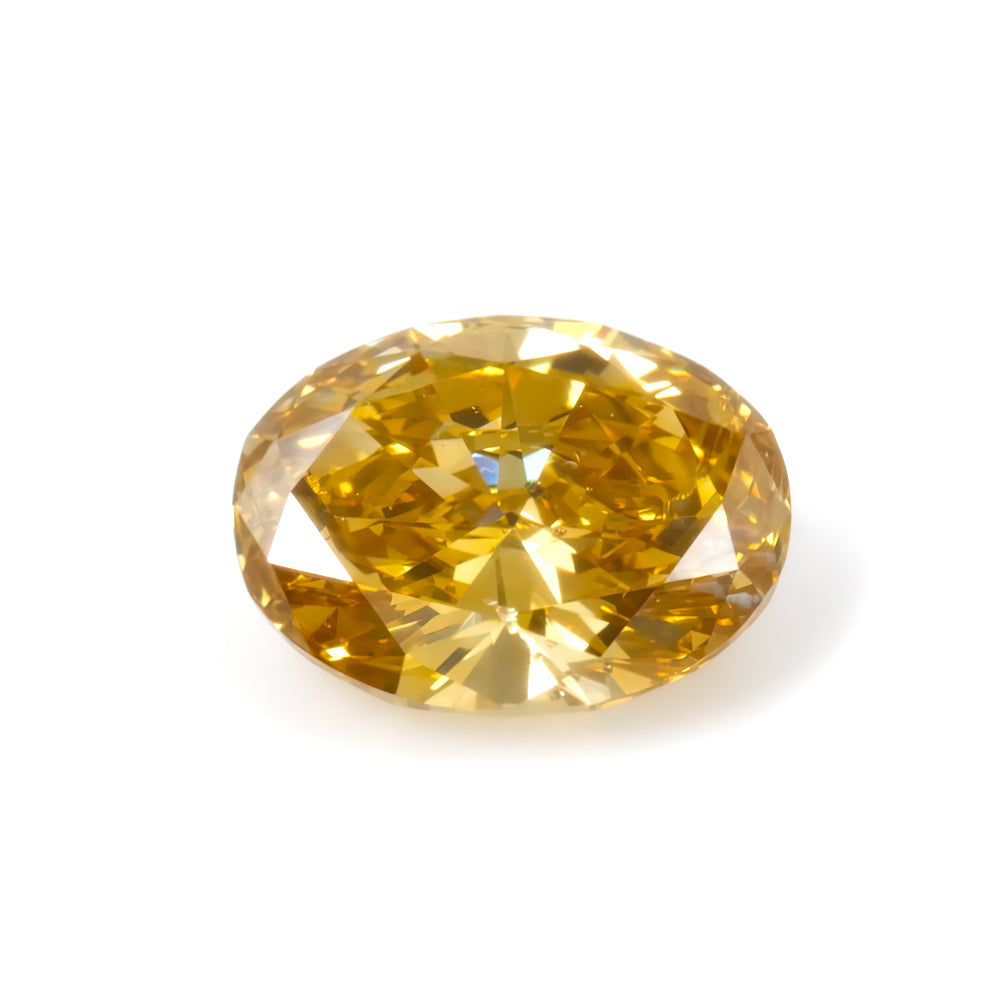 0.65ct Fancy Deep Brownish Yellow, Oval Diamond, SI2 - 6.10 x 4.66 x 2.99mm