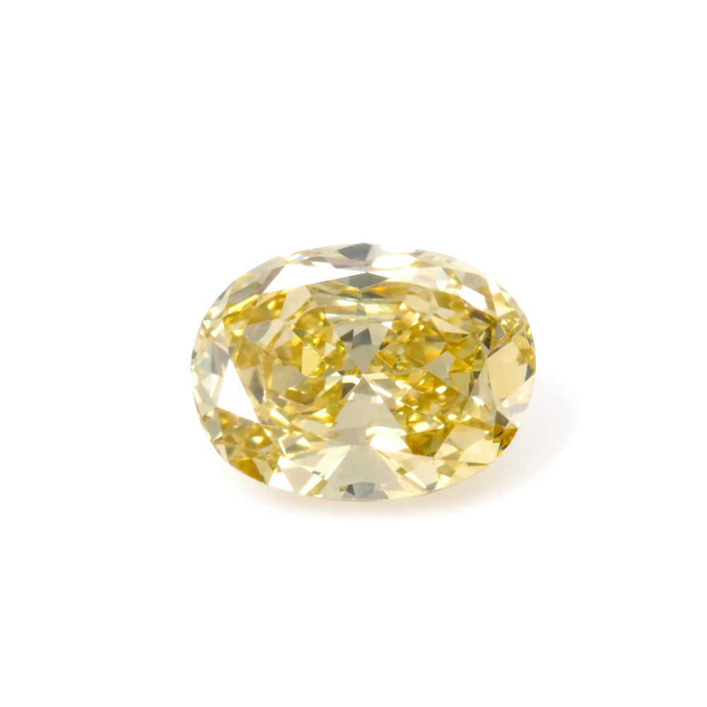 Colored Diamond, Yellow, Fancy, SI1, Oval, Untreated