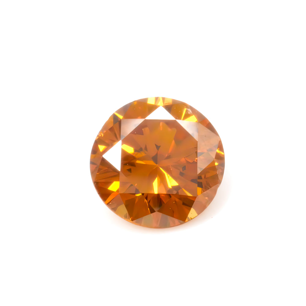 0.21ct Fancy Deep Yellowish Orange, Round Diamond - 3.77 - 3.85 x 2.37mm