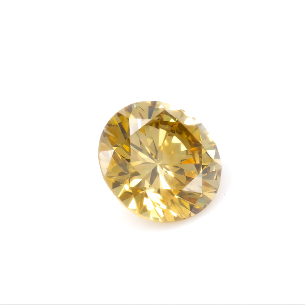 0.21ct Fancy Deep Yellow, Round Diamond, VS2 - 3.82 - 3.87 x 2.32mm