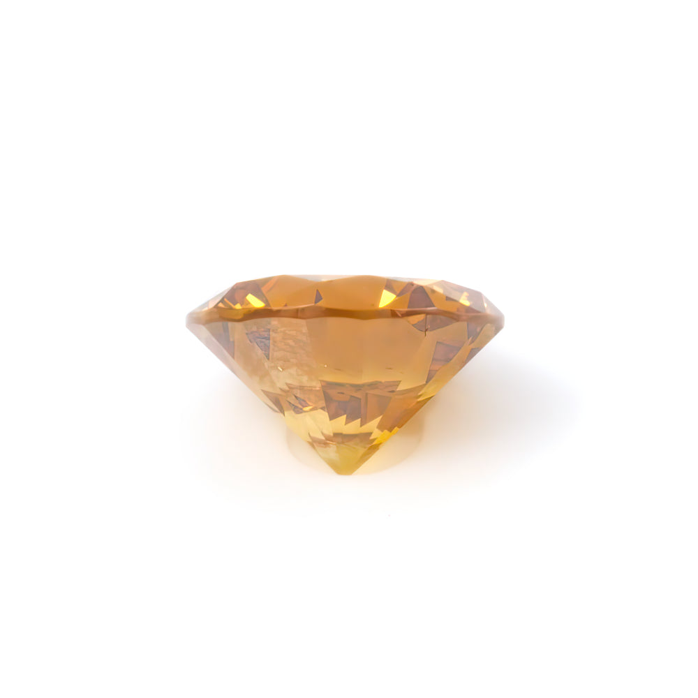 Colored Diamond, Yellow Orange, Deep, SI2, Round, Untreated