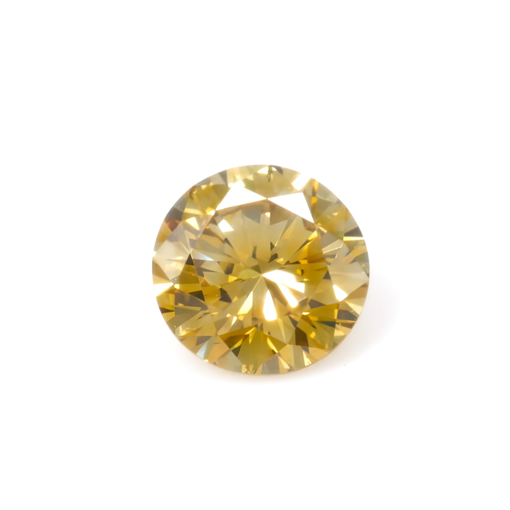 0.21ct Fancy Deep Yellow, Round Diamond, VS2 - 3.82 - 3.87 x 2.32mm