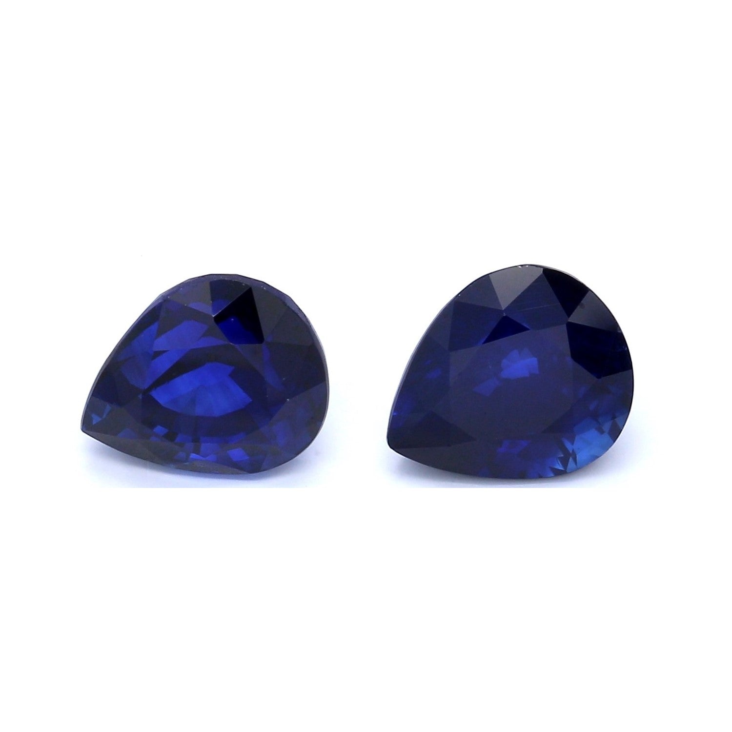 6.00ct Pear Shape Sapphire Pair, Madagascar - 9.0 x 7.6mm