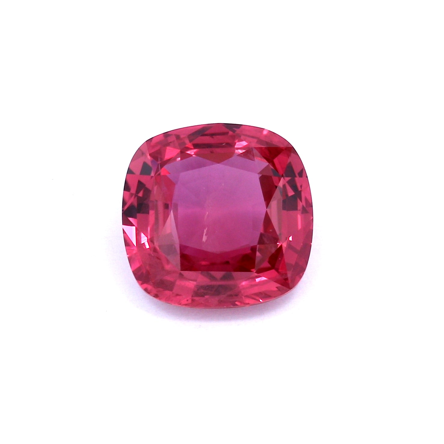 6.05ct Pinkish Red, Cushion Ruby, Thailand - 11.07 x 11.02 x 5.34mm