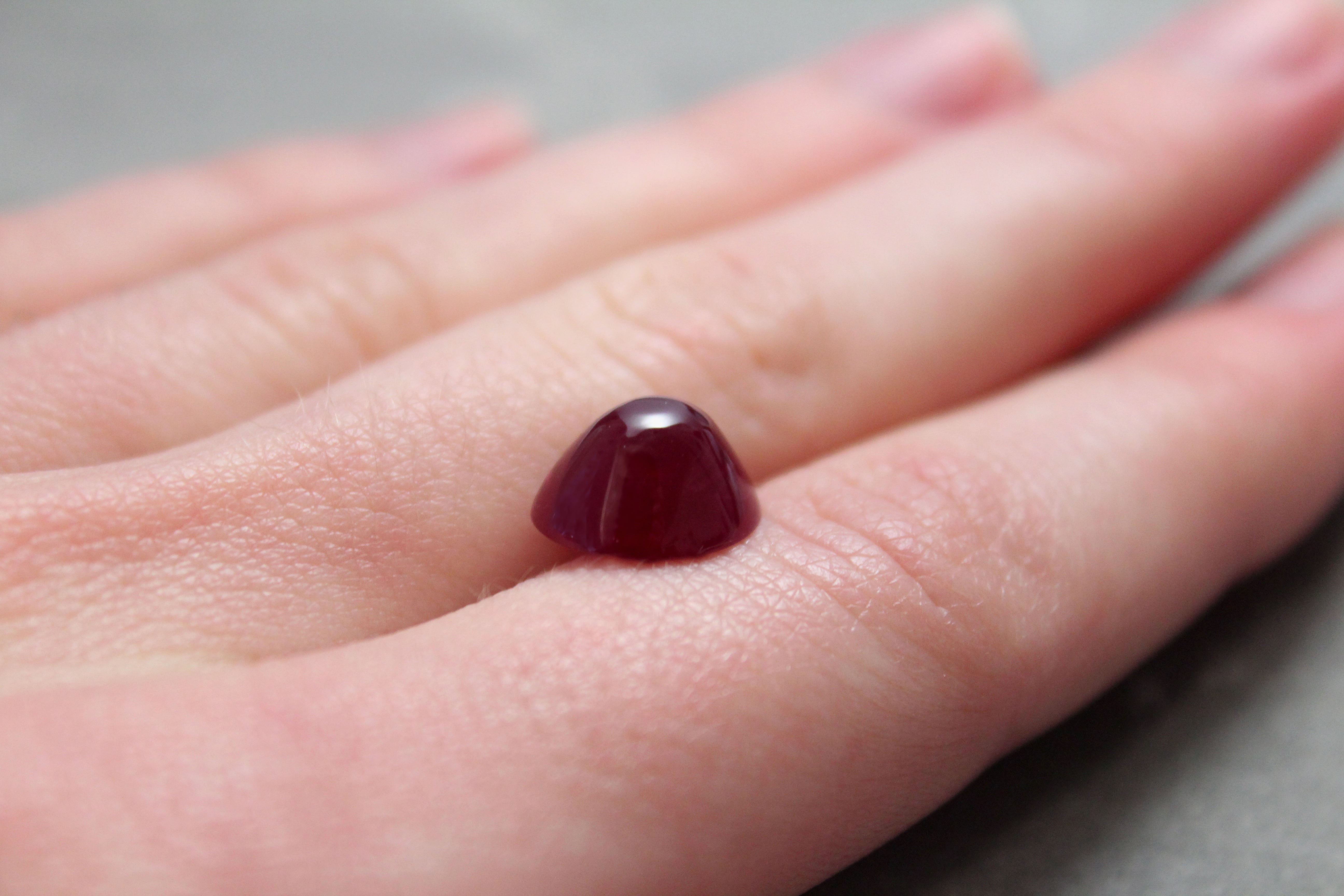 6.70ct Oval Cabochon Ruby, Myanmar - 11.43 x 10.13 x 6.55mm