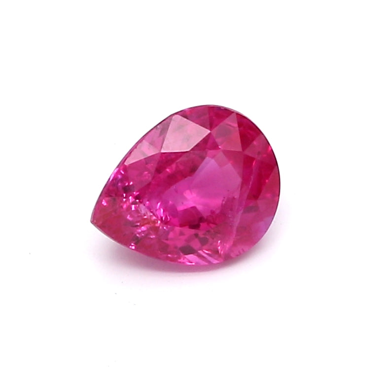 1.20ct Pinkish Red, Pear Shape Ruby, Heated, Myanmar - 7.11 x 5.68 x 3.70mm