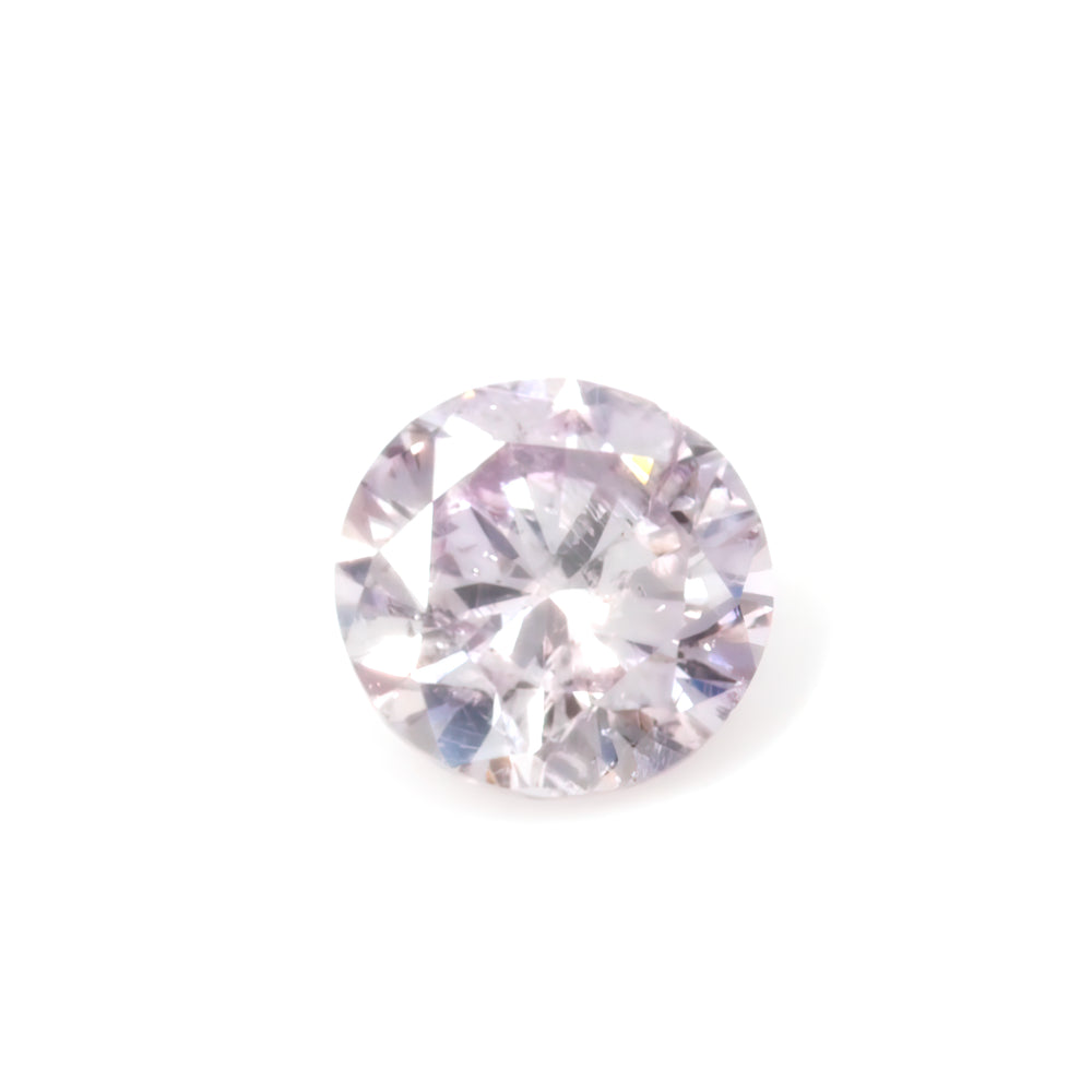 Colored Diamond, Purplish pink, Fancy Light, I1, Round, Untreated