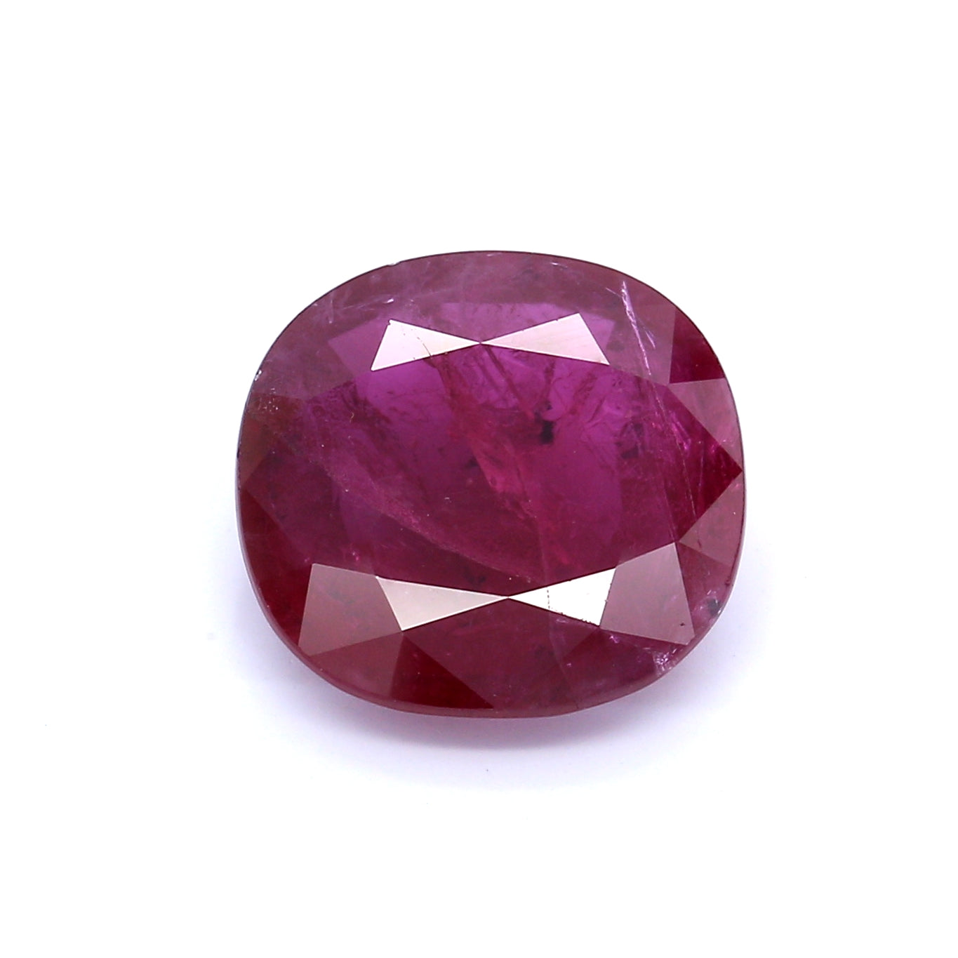 Ruby, Purplish red, Cushion, H(b), Thailand
